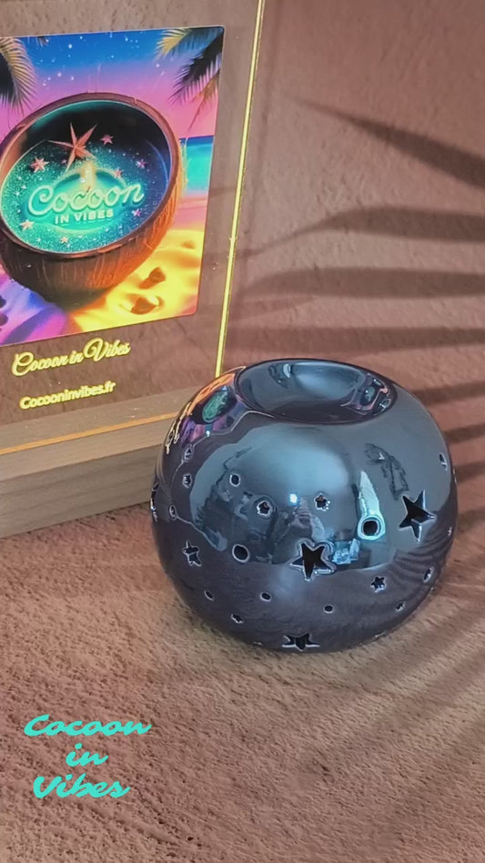 Brûleur Boule Étoiles Violettes Irisées – La Magie Cocooning Toute l’Année