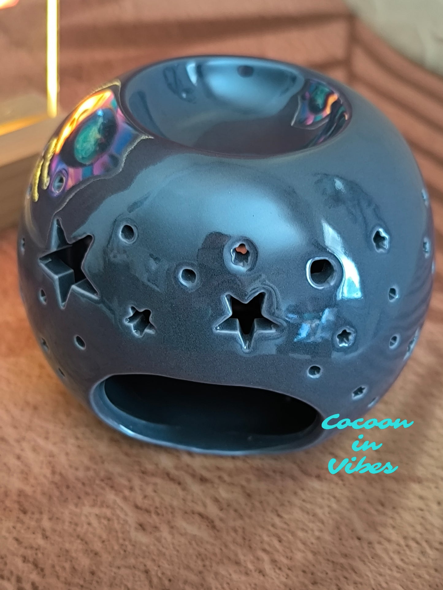 Brûleur Boule Étoiles Violettes Irisées – La Magie Cocooning Toute l’Année