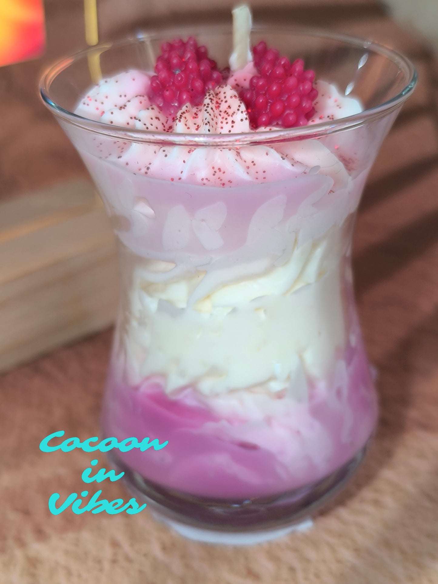 Bougie Gourmande Artisanale 110 g – Île aux Framboises