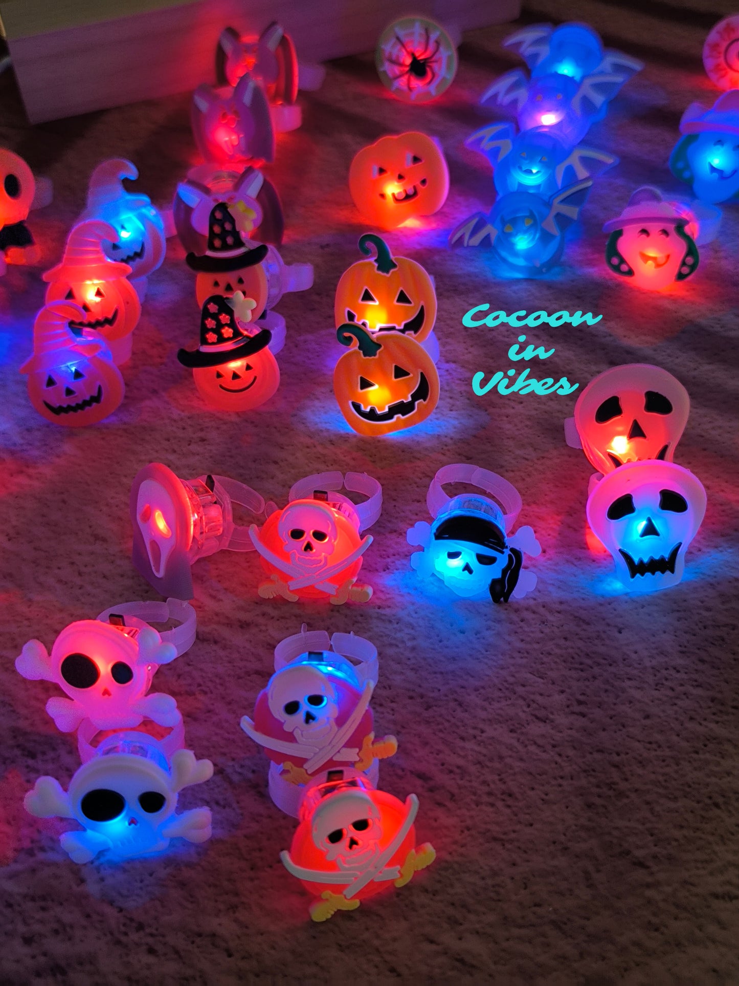 Bagues lumineuses spéciales Halloween