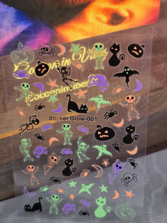 Stickers Ongles Halloween Phosphorescents
