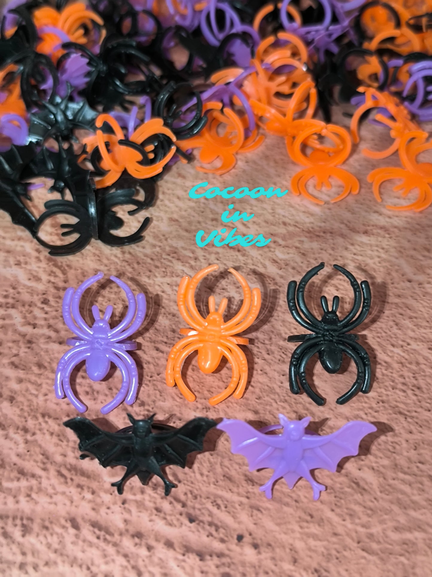 Bagues d’Halloween – Araignées & Chauves-souris