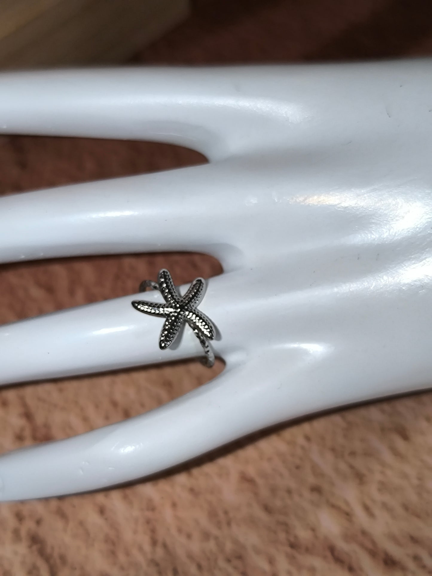 Bague Étoile de Mer en Acier Inoxydable – Trésor des Vagues