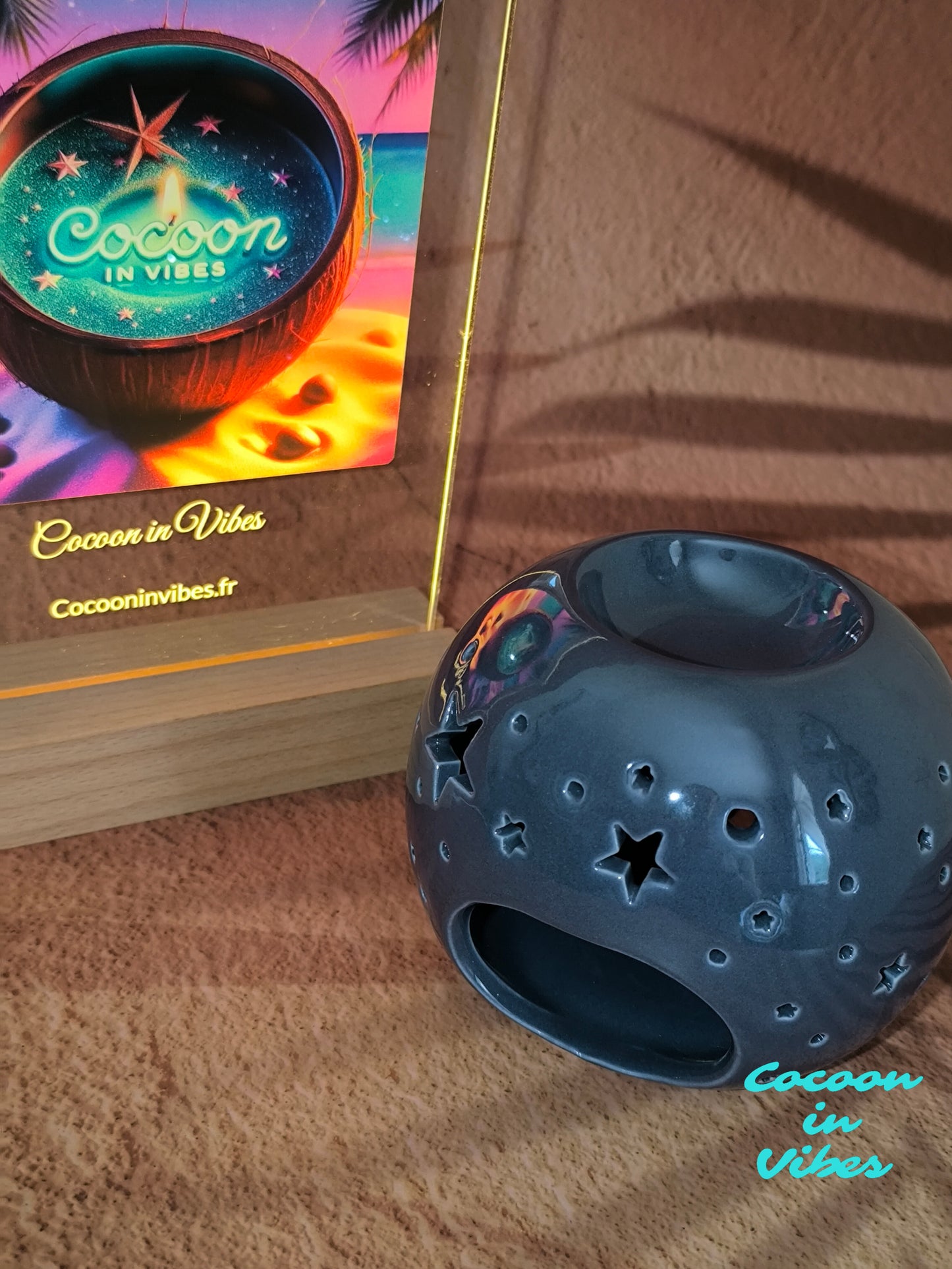 Brûleur Boule Étoiles Violettes Irisées – La Magie Cocooning Toute l’Année