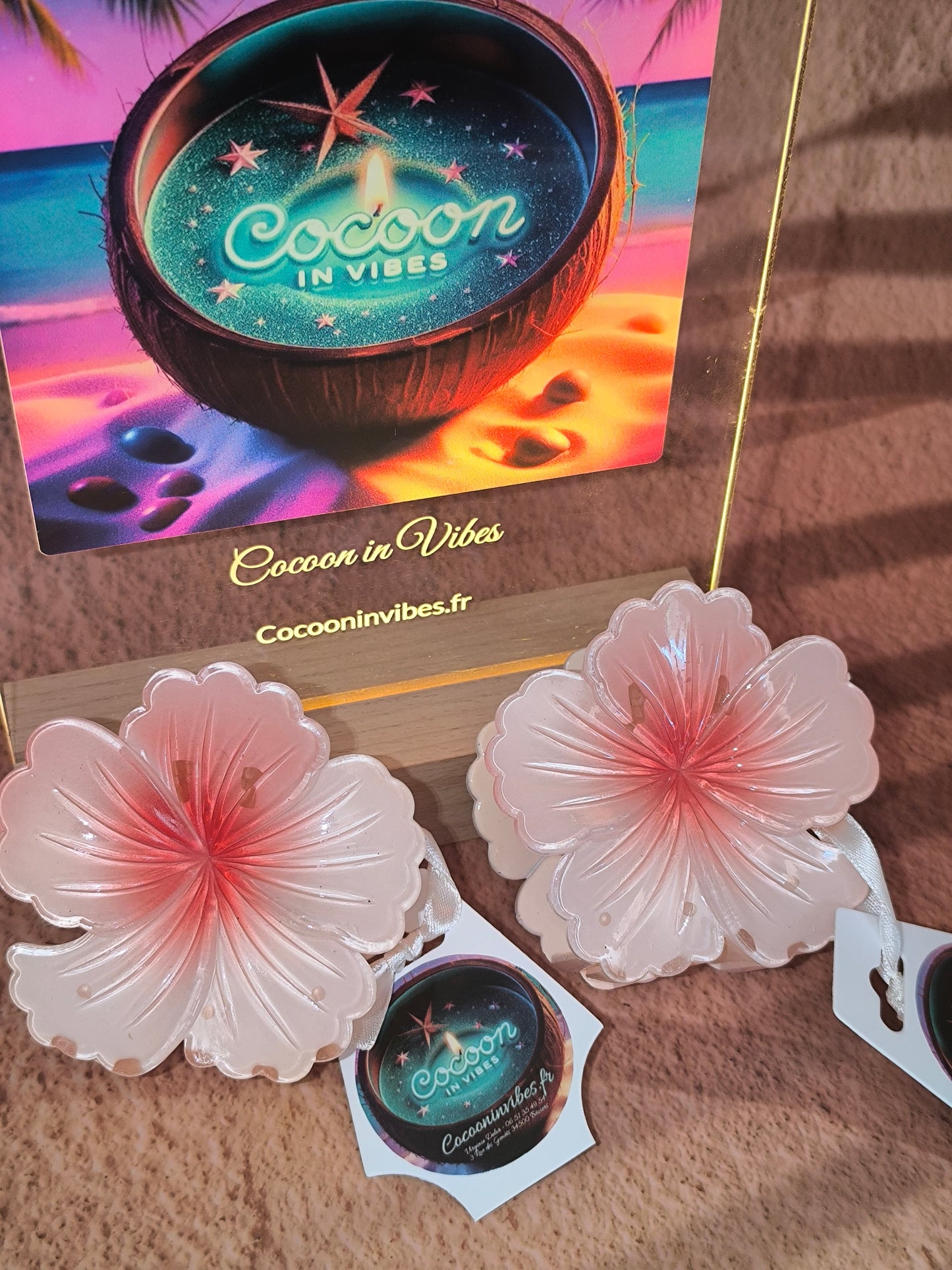 Pince à cheveux Hibiscus ~ Rose Saumon, Une douceur fruitée et solaire dans tes cheveux…