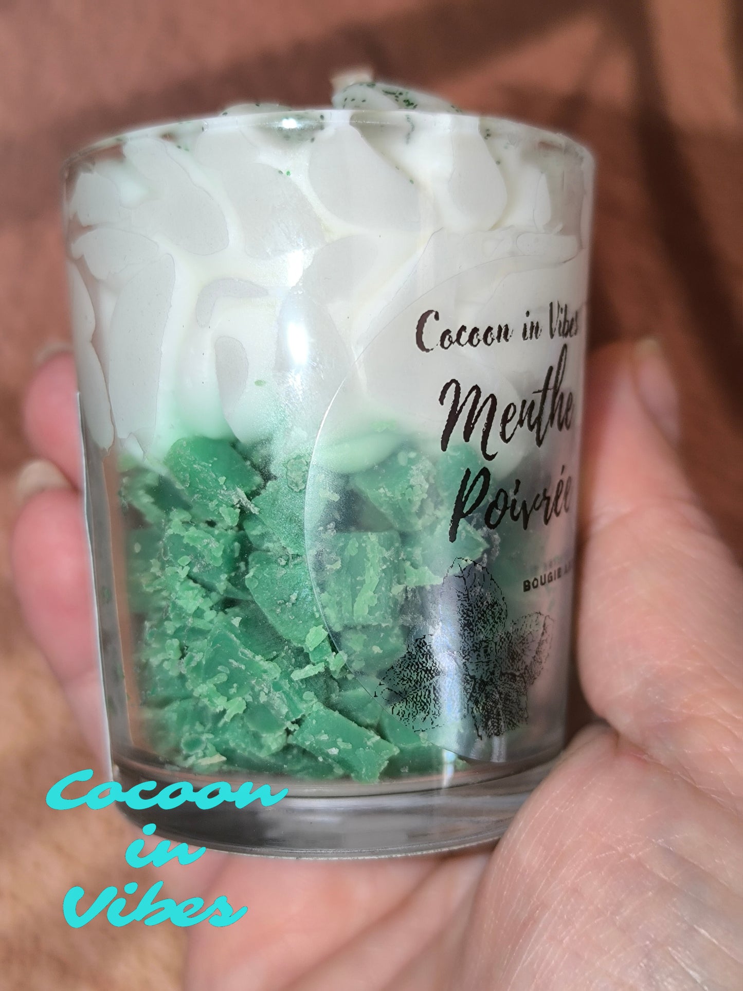 Bougie Gourmande Artisanale – Menthe Poivrée 70g