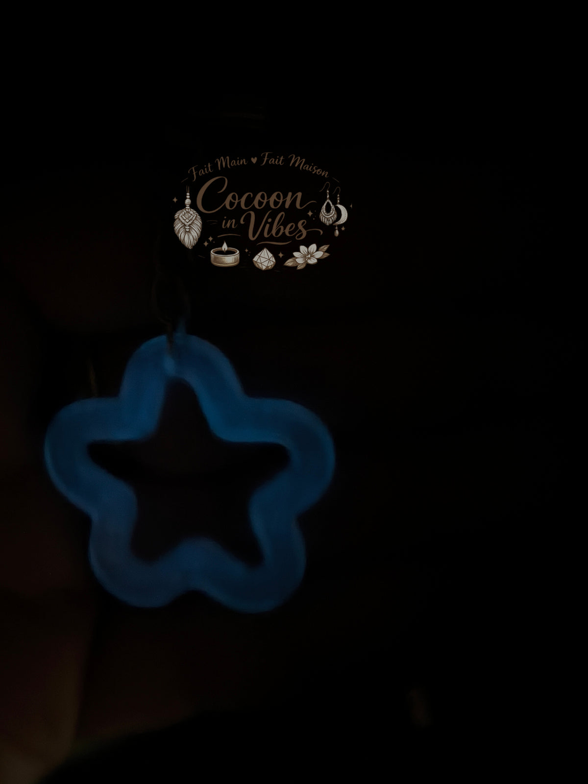 Porte-Clés Phosphorescent "Poussière d'Étoile" Création artisanale