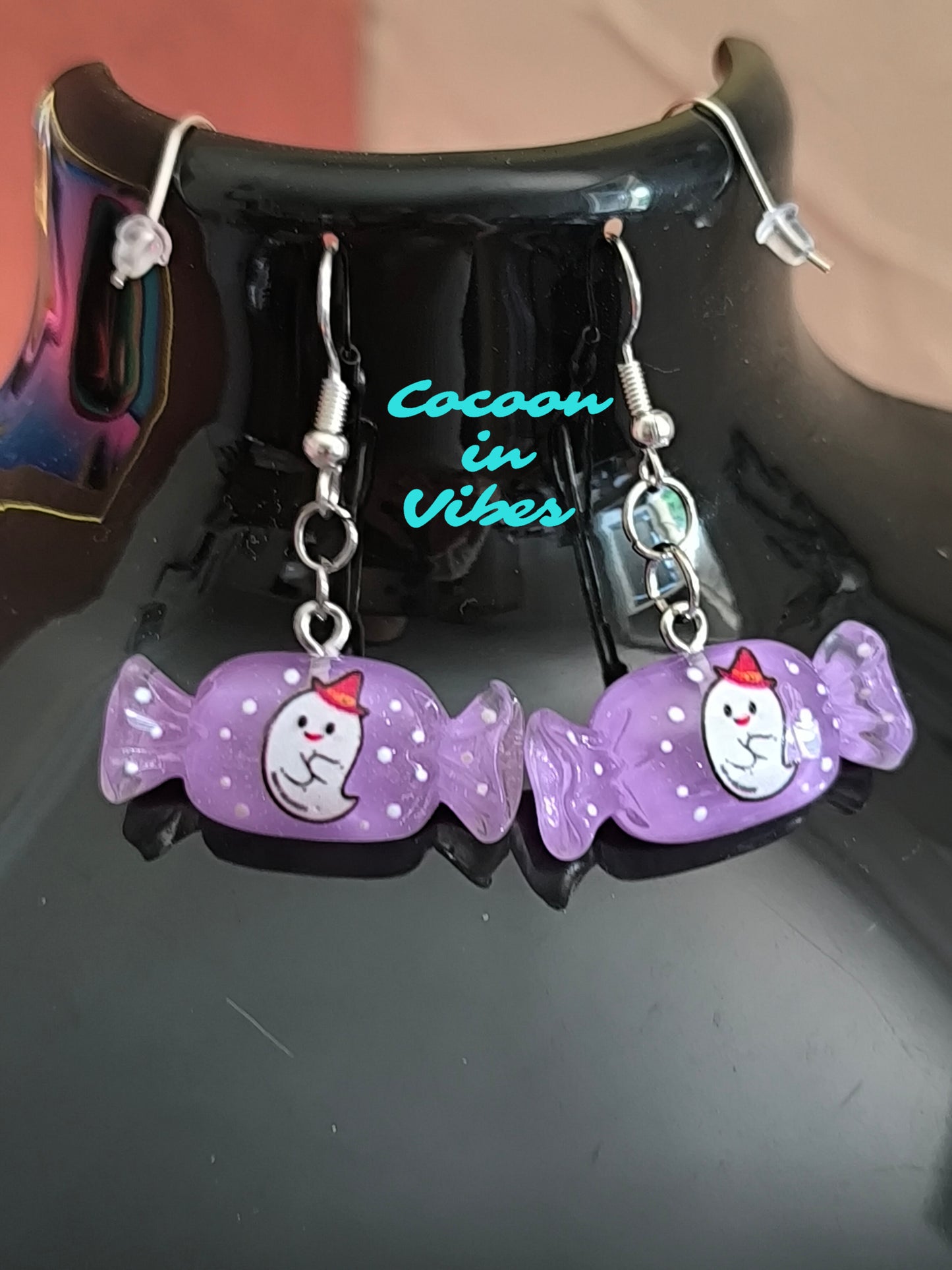 Boucles d’oreilles Halloween – Bonbons enchantés - En acier inoxydable 316 hypoallergénique