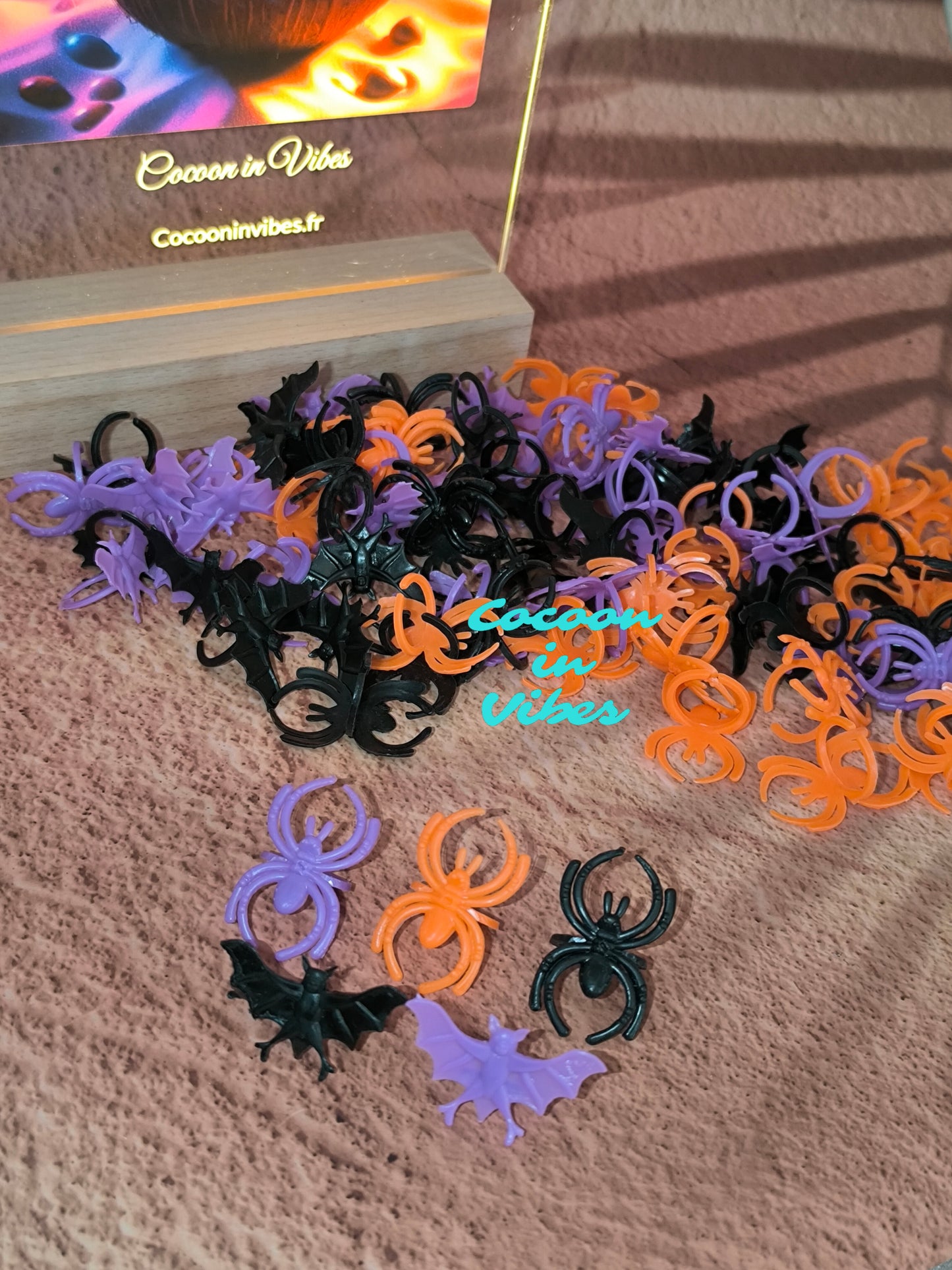 Bagues d’Halloween – Araignées & Chauves-souris