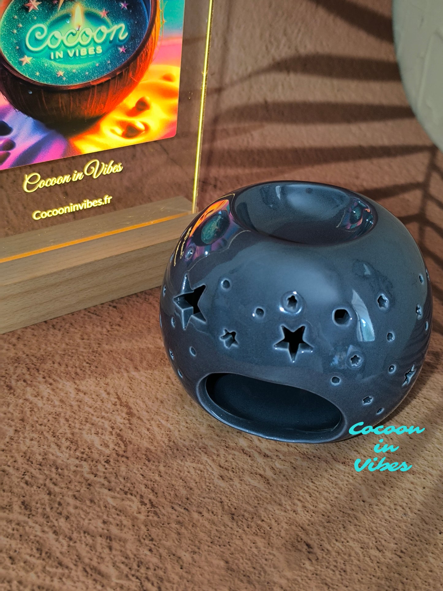 Brûleur Boule Étoiles Violettes Irisées – La Magie Cocooning Toute l’Année