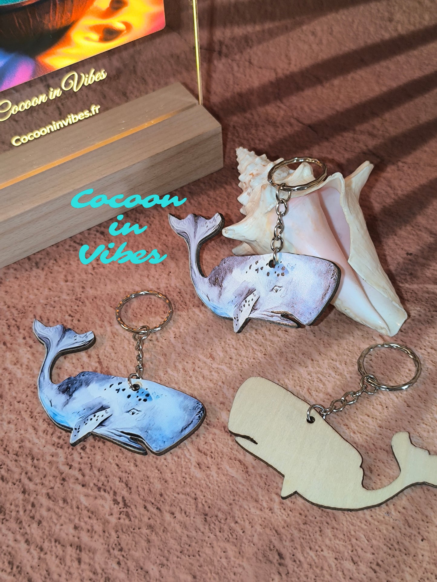 Porte-clé artisanal création Cocoon in Vibes – Petite Baleine