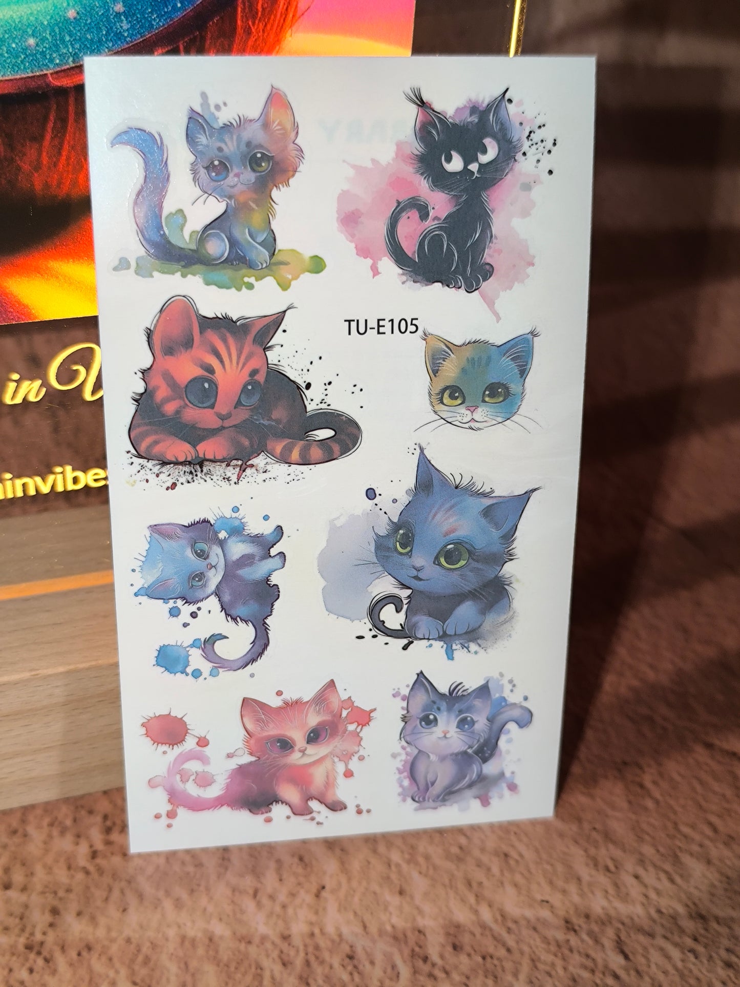 Tatouages Éphémères Aquarelle – Chats & Chiens tout en douceur