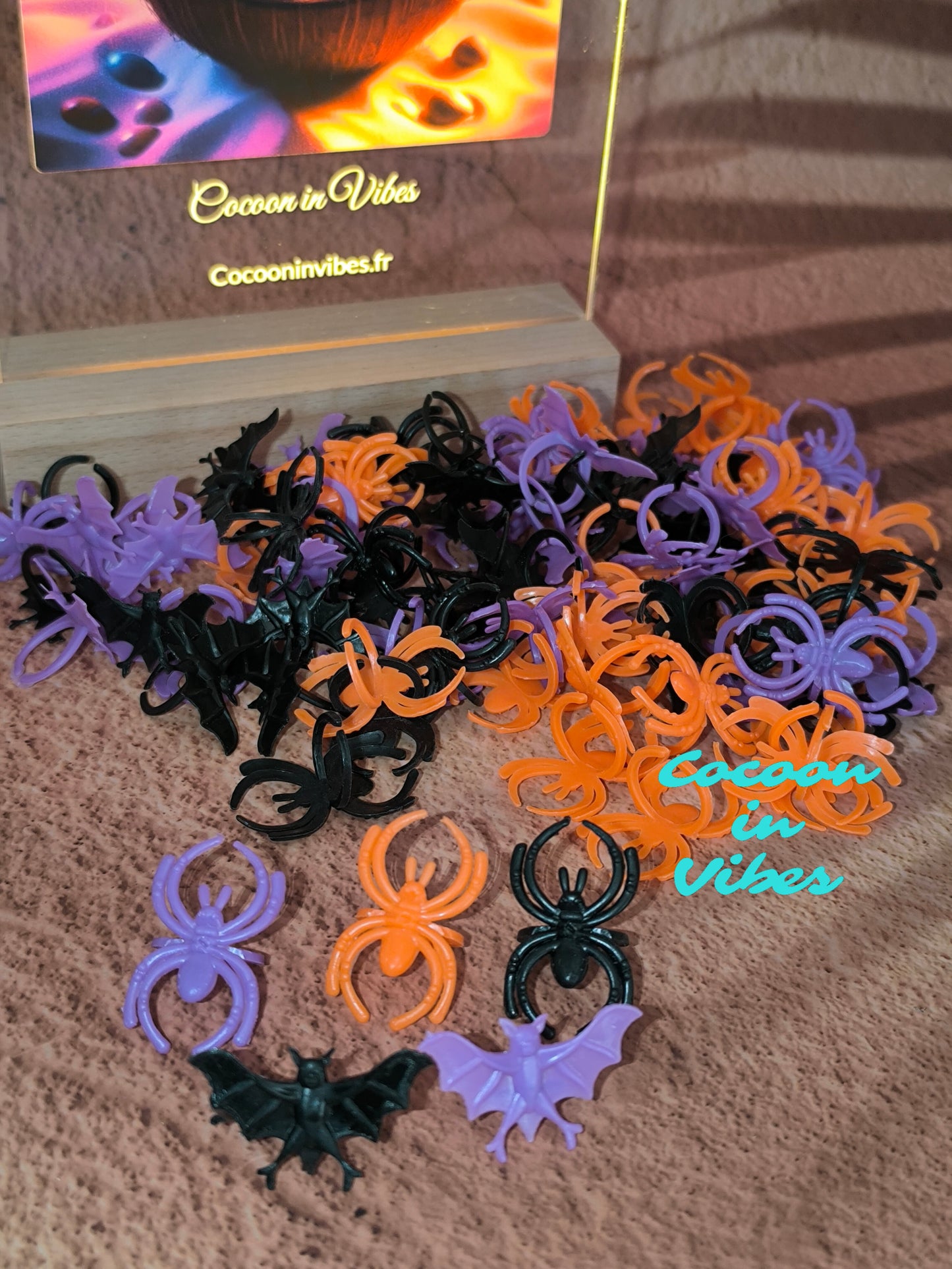 Bagues d’Halloween – Araignées & Chauves-souris
