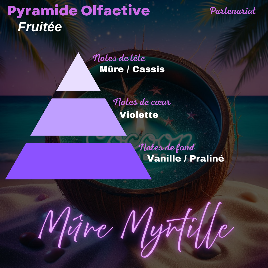Bougie Gourmande Artisanale – Mûre Myrtille 70g