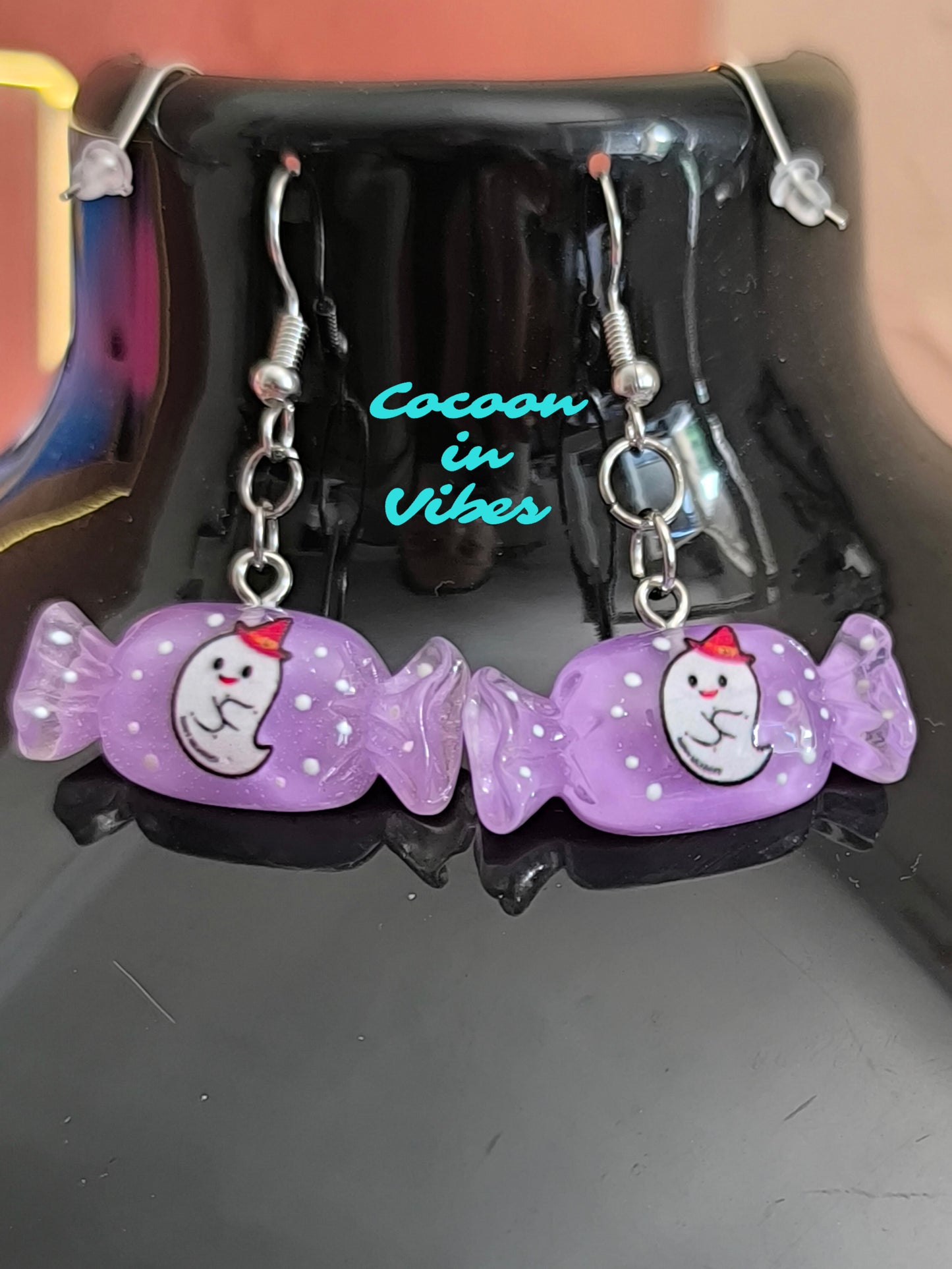 Boucles d’oreilles Halloween – Bonbons enchantés - En acier inoxydable 316 hypoallergénique