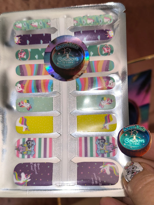 Cocoon’Nails – Mon Arc-en-Ciel Magique 🌈 (Modèle pour Enfant)