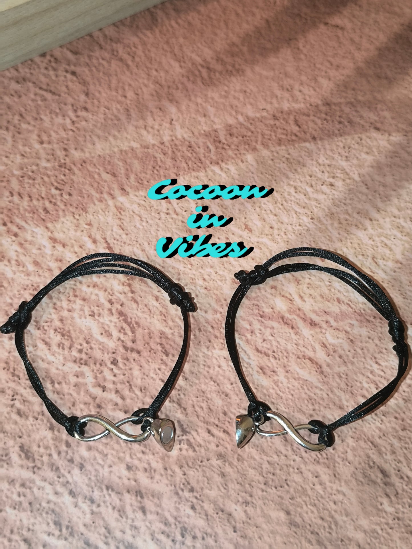 2 Bracelets de couple artisanaux – Infini, aimantés
