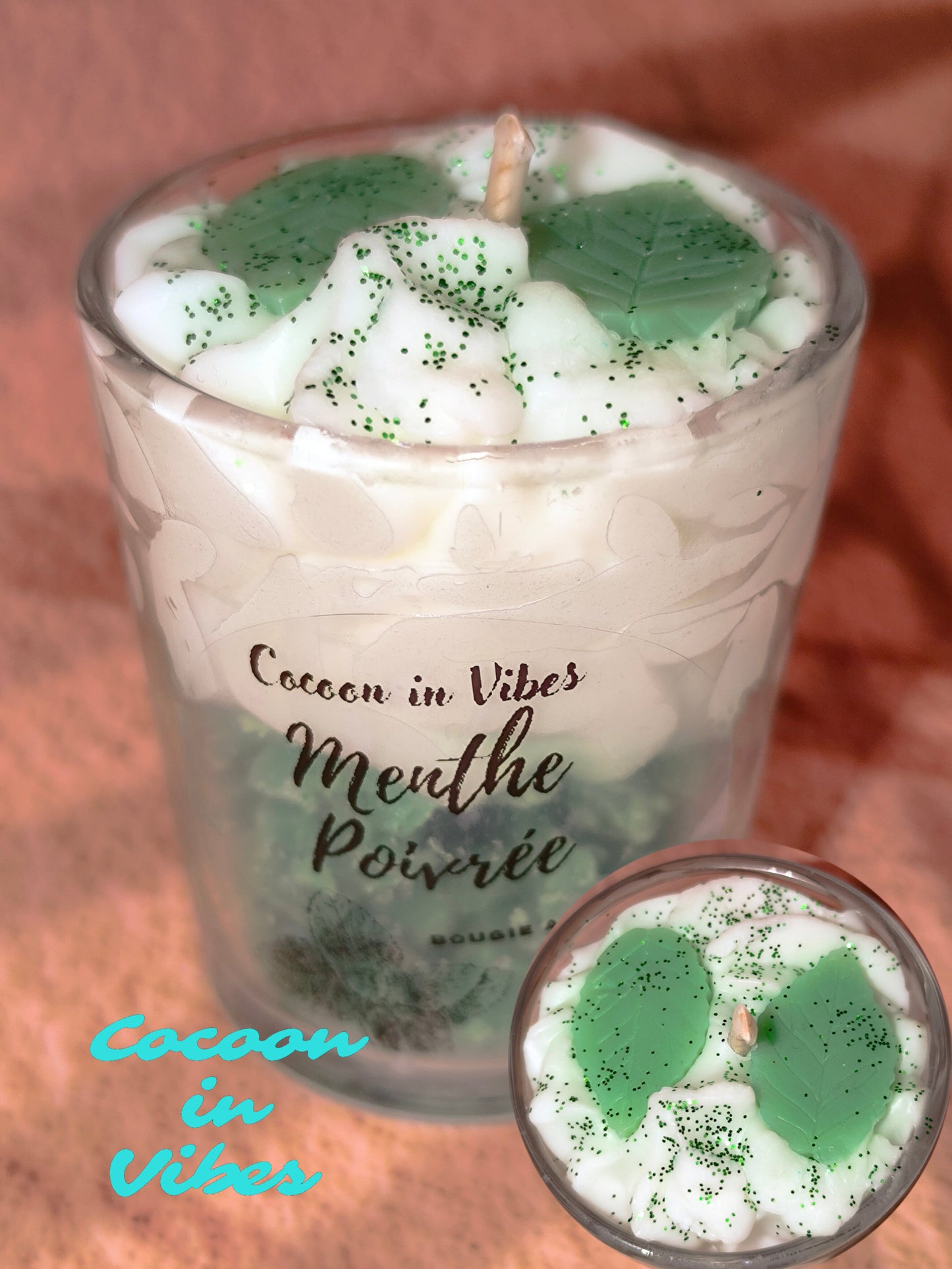 Bougie Gourmande Artisanale – Menthe Poivrée 70g
