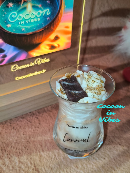 Bougie Gourmande Artisanale 110 g – Caramel