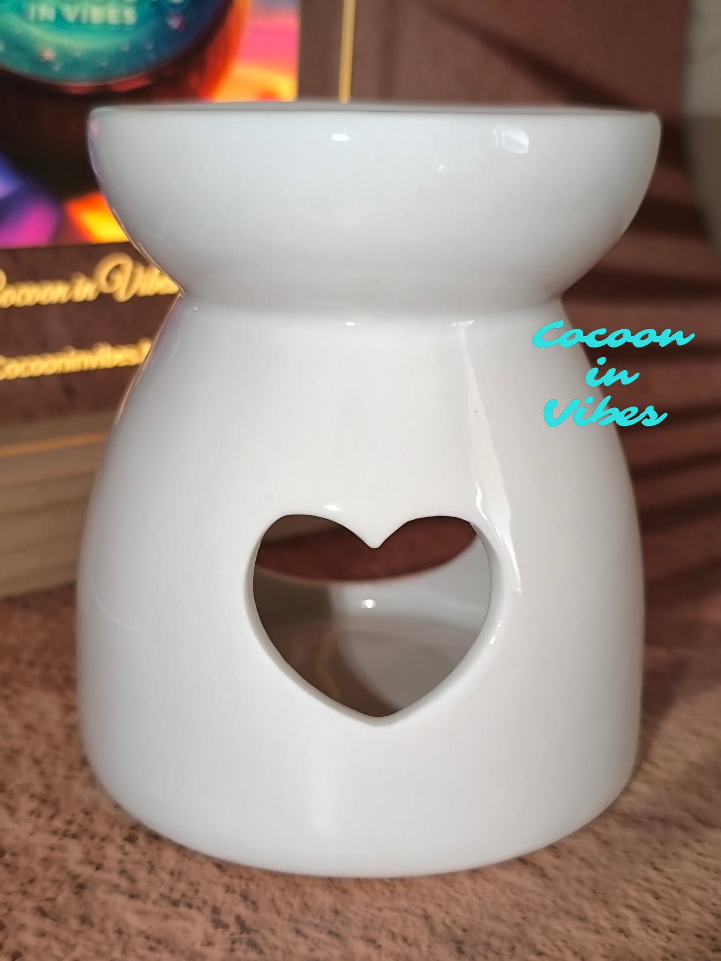 Brûleur Cœur Blanc Éclatant – L’Amour en Lumière