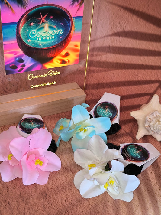 Chouchous Fleurs Tropicales - Un souffle d’ile paradisiaque dans vos cheveux…