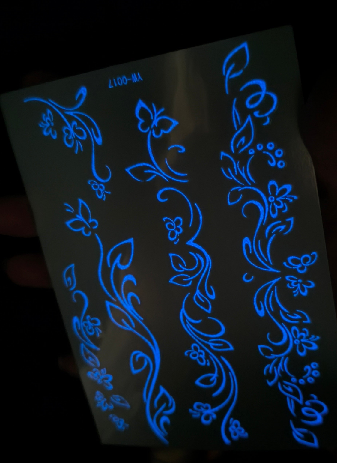 Tatouages Éphémères Phosphorescents blancs