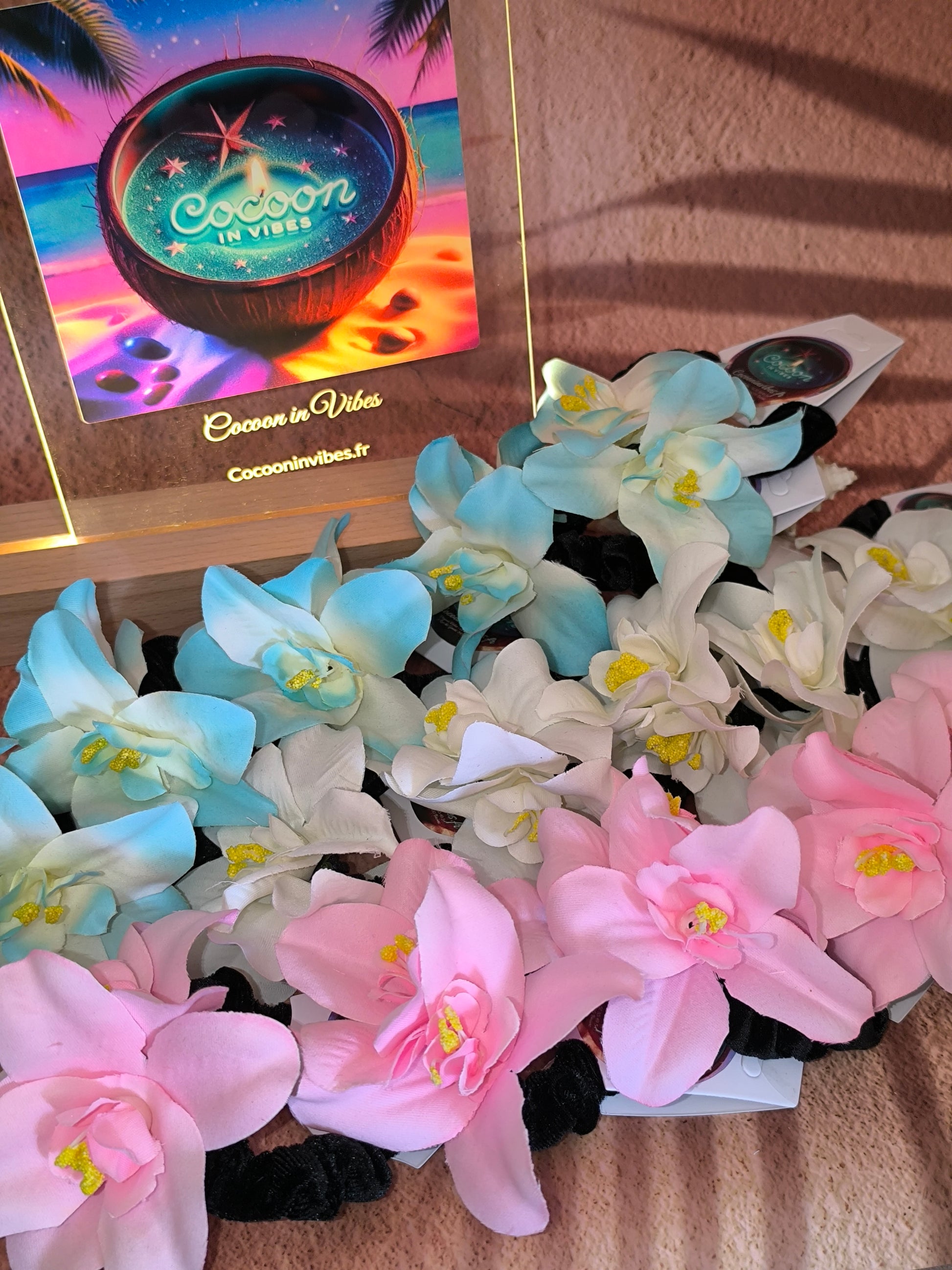 Chouchous Fleurs Tropicales - Un souffle d’ile paradisiaque dans vos cheveux…