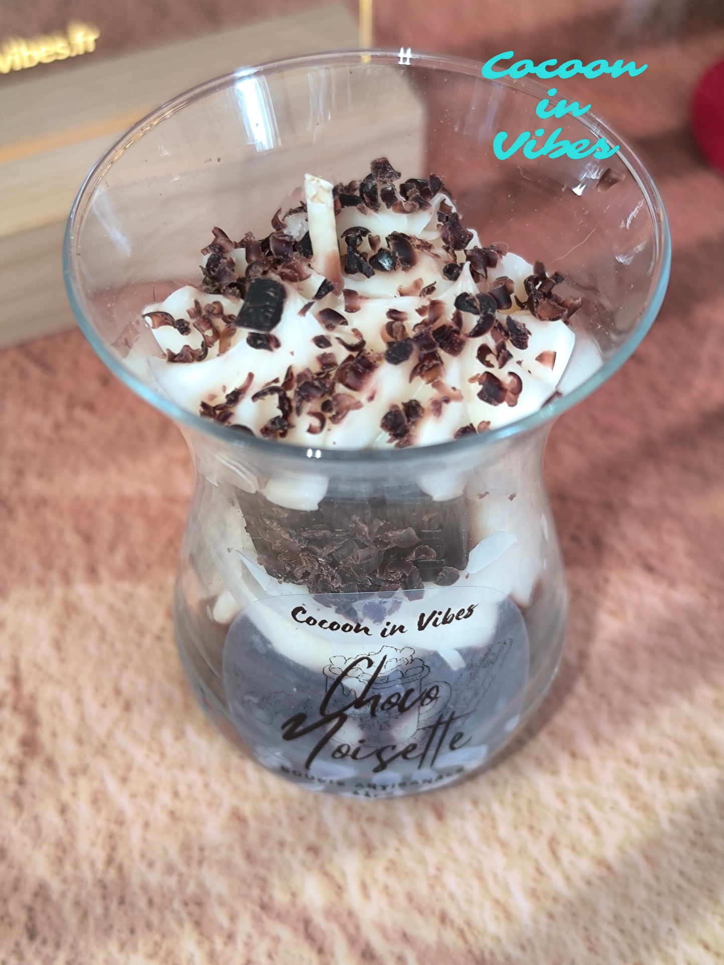 Bougie Gourmande Artisanale 110 g – Choco-Noisette