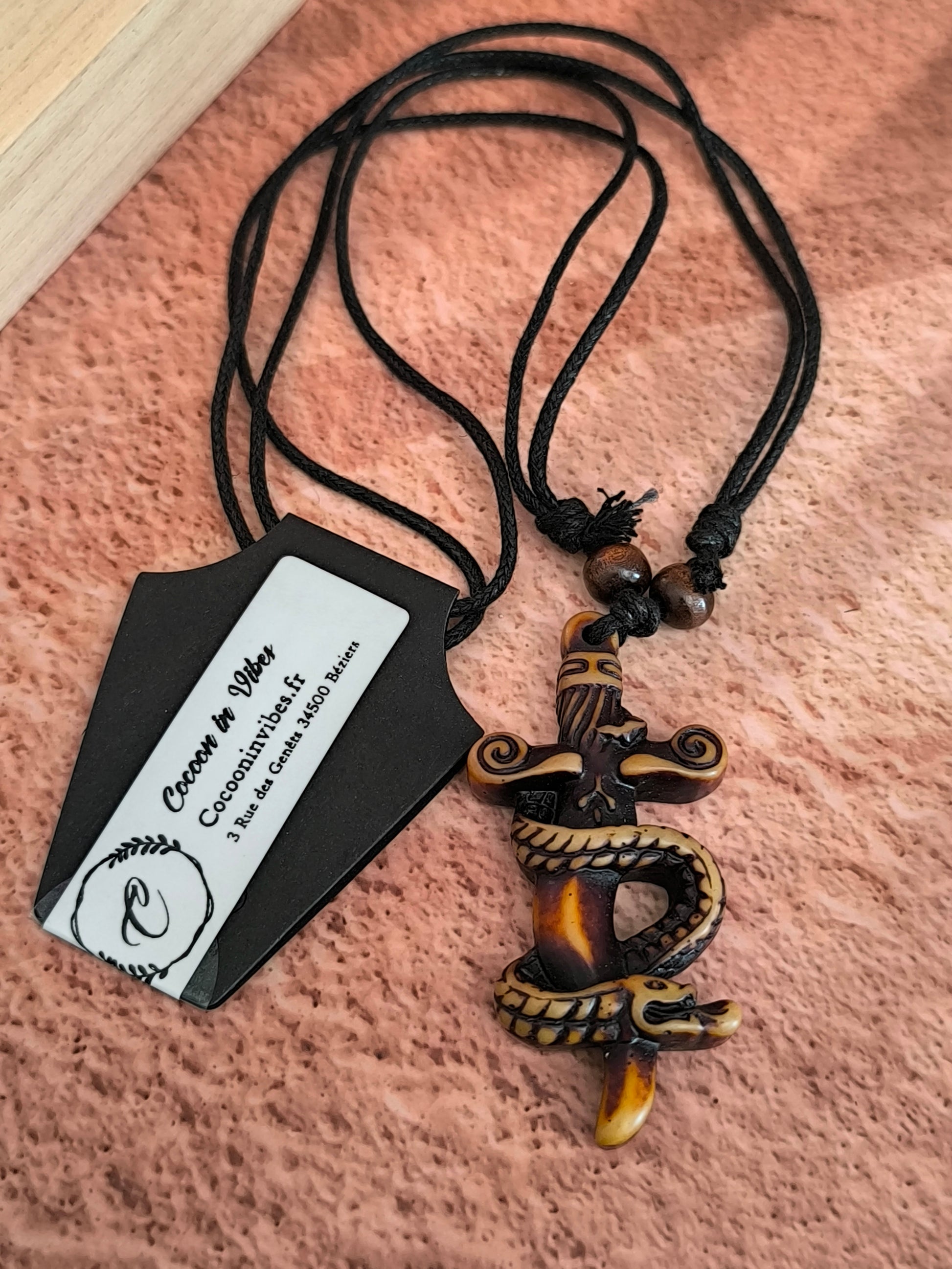 Collier Homme Bois & Résine