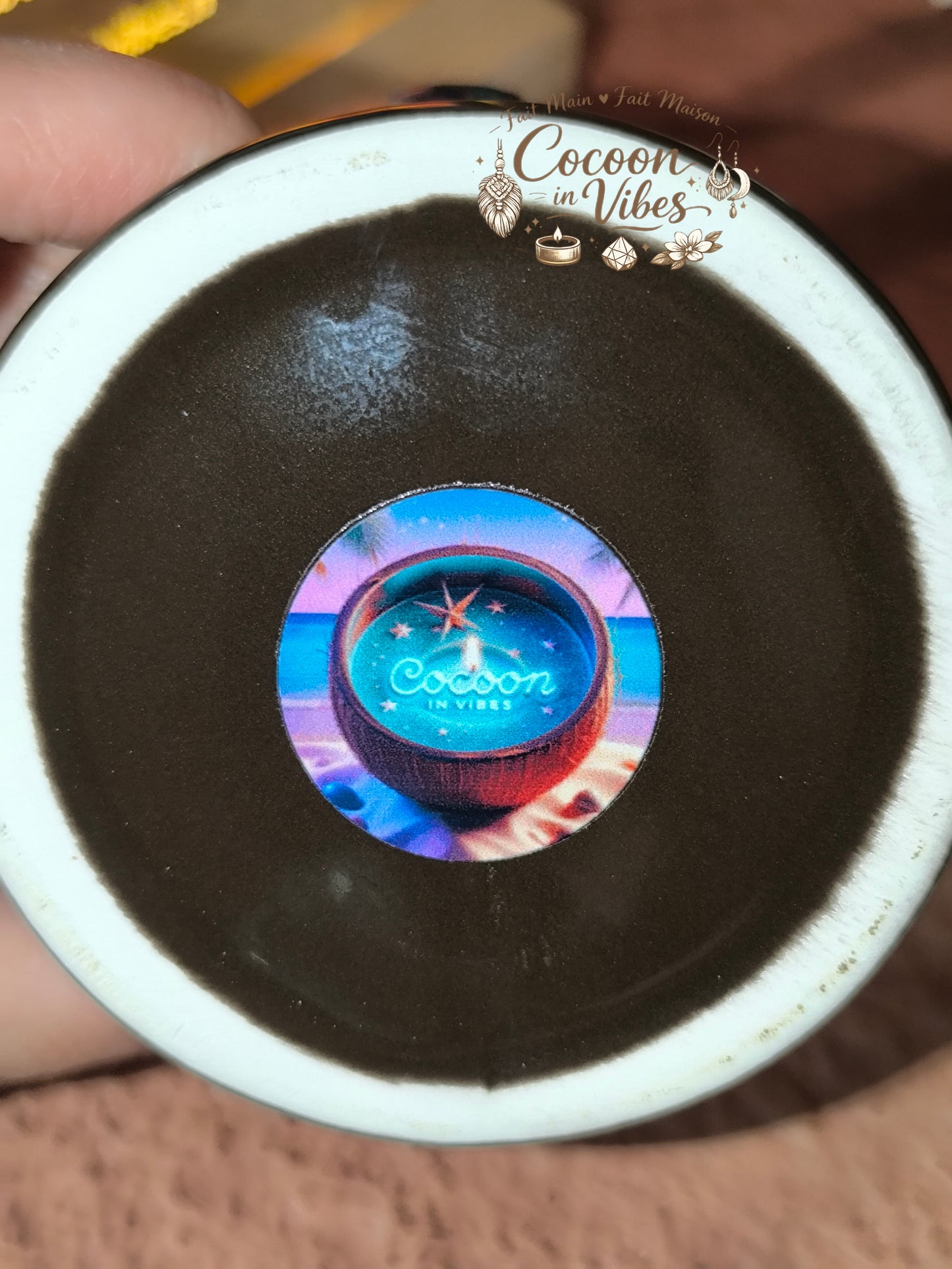 Brûleur Merci pour cette belle année Chocolat Brillant + 1 Fondant OFFERT – Pièce unique, création artisanale Cocoon in Vibes