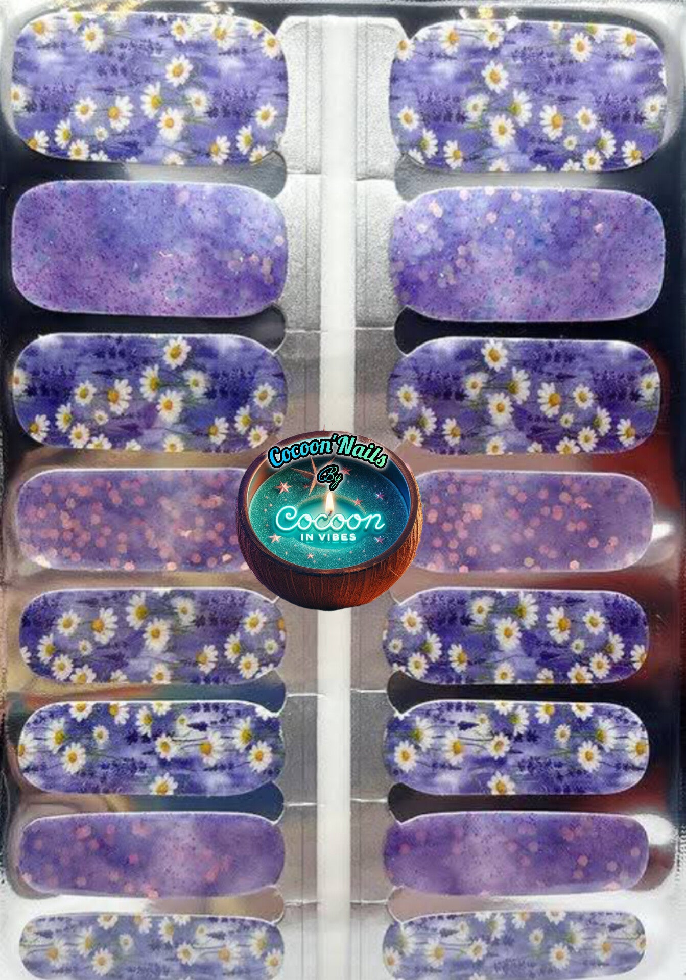 Cocoon’Nails – Purple Flowers