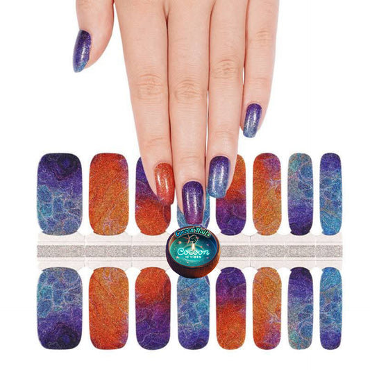 Cocoon’Nails Vagues Irisées – Vernis Autocollant Kit Complet