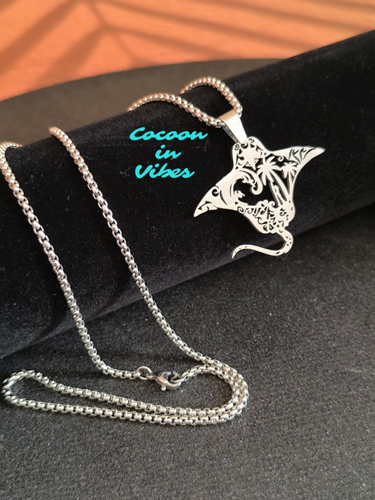 Collier homme Manta Horizon – Acier inoxydable