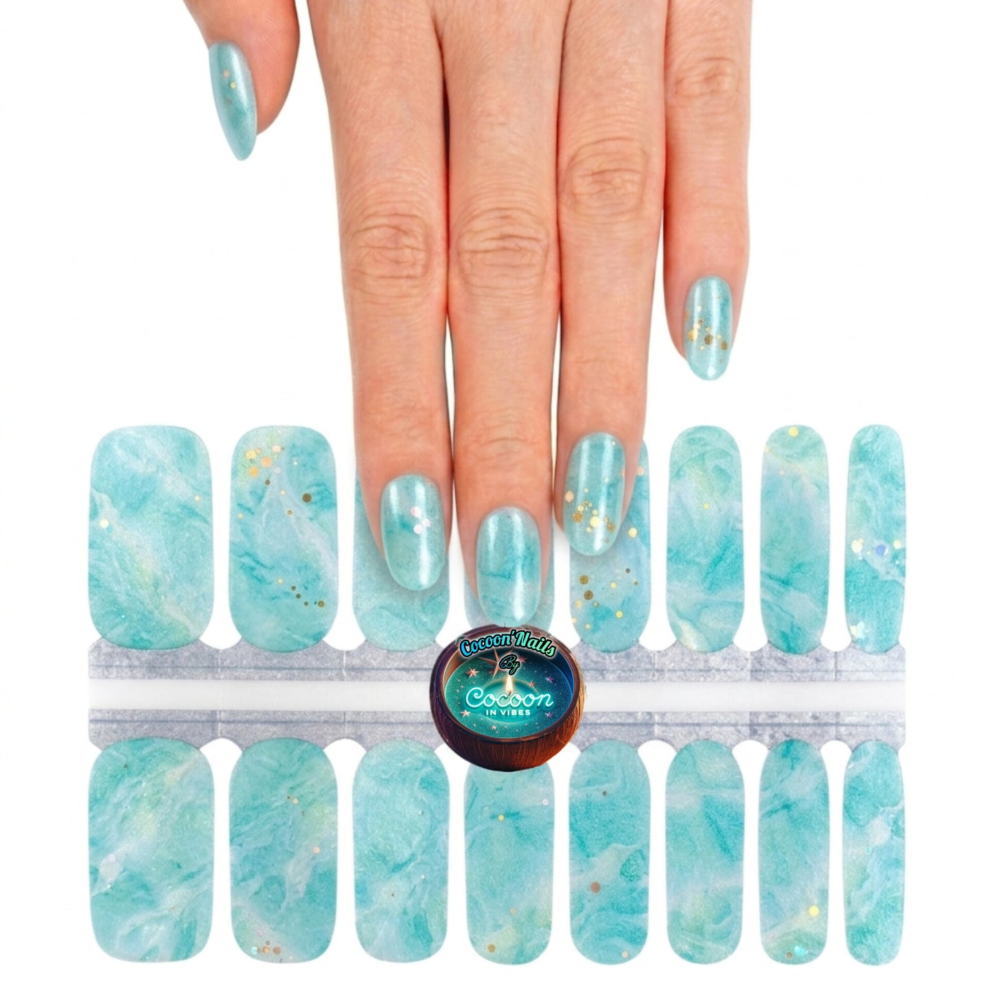 Cocoon’Nails Caraïbes Cristallines – Vernis Autocollant Kit Complet