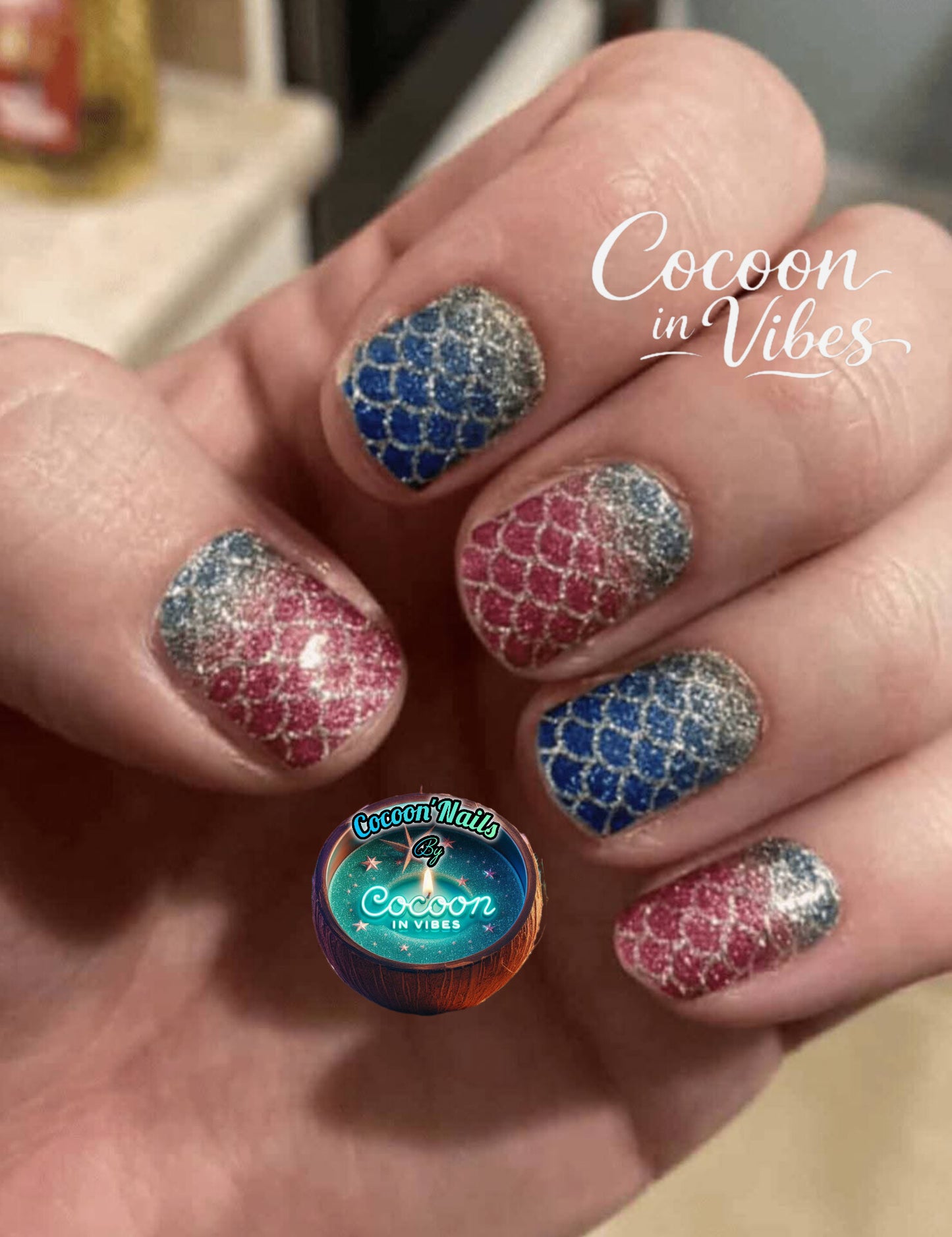 Cocoon’Nails Écailles de Lumière – Vernis Autocollant Kit Complet