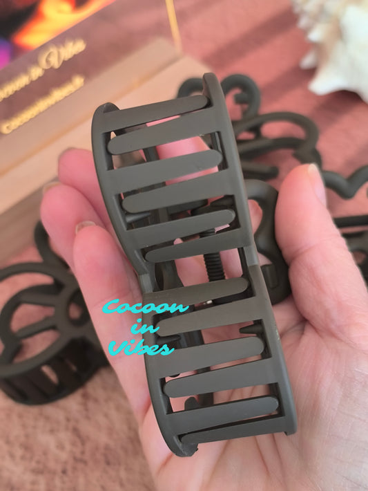 Grande pince cheveux Nœud Kawaii – Cappuccino (9 cm x 6 cm)