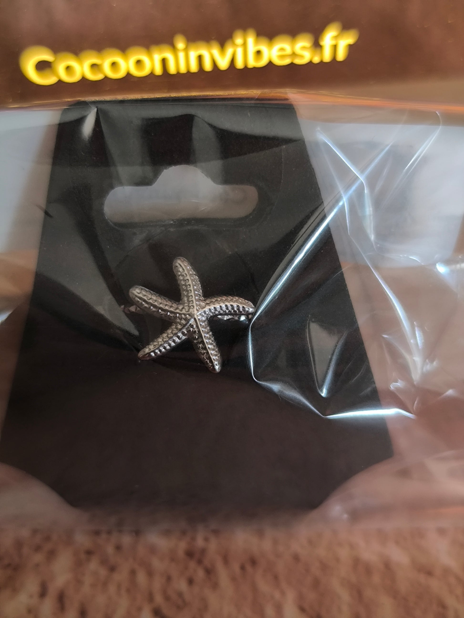 Bague Étoile de Mer en Acier Inoxydable – Trésor des Vagues