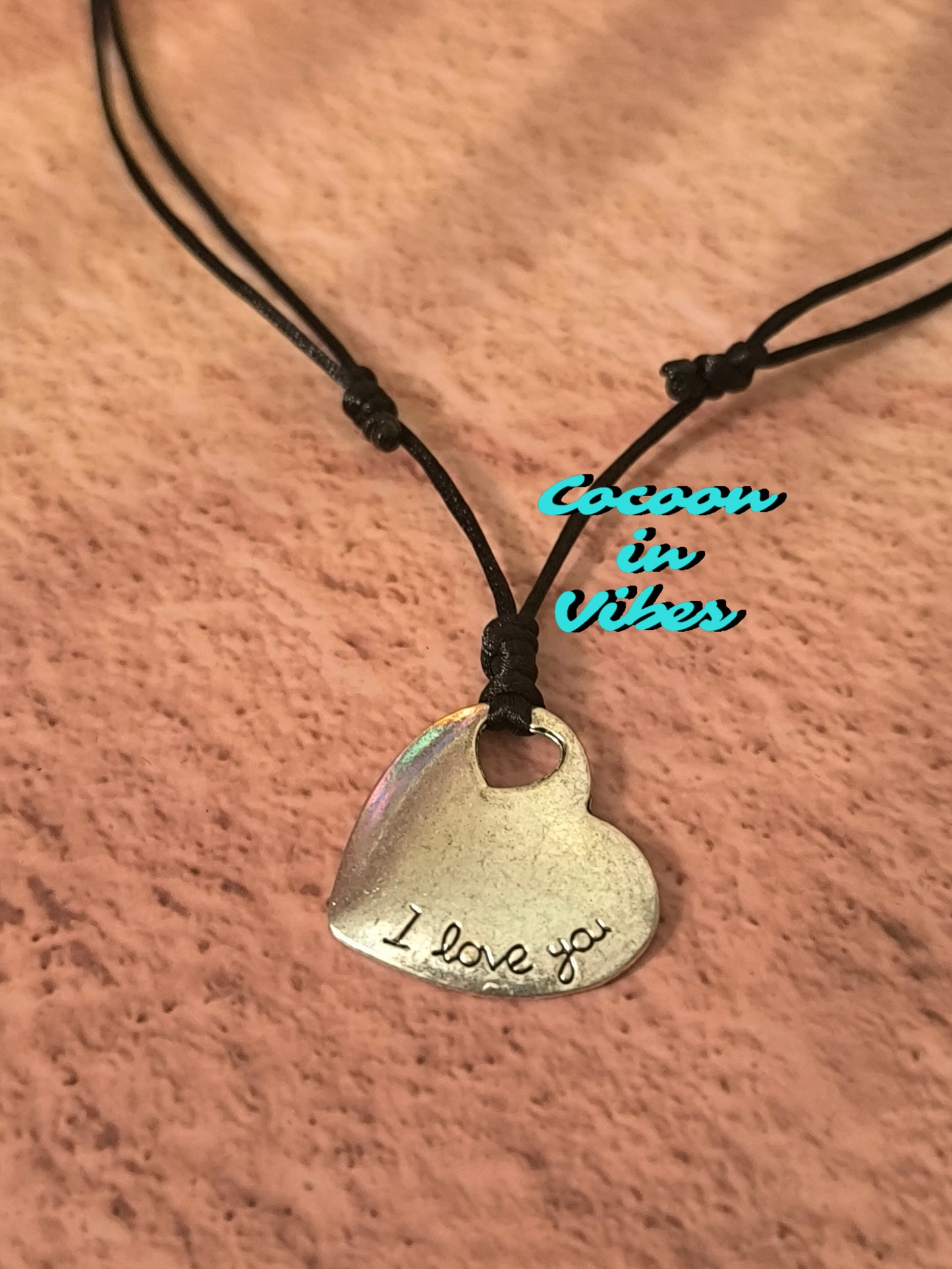 Collier Artisanal – Cœur “I Love You