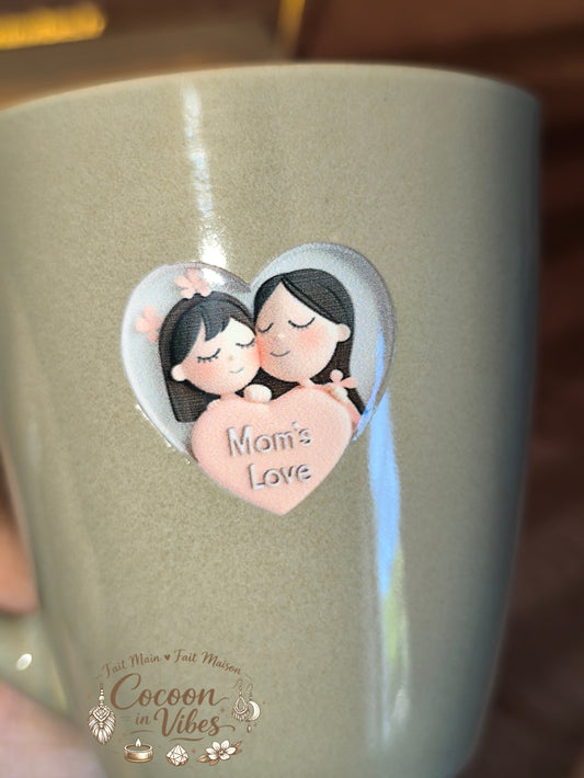Tasse "Fête des Mères" Beige Sable – MOM'S LOVE – Pièce unique, création artisanale Cocoon in Vibes