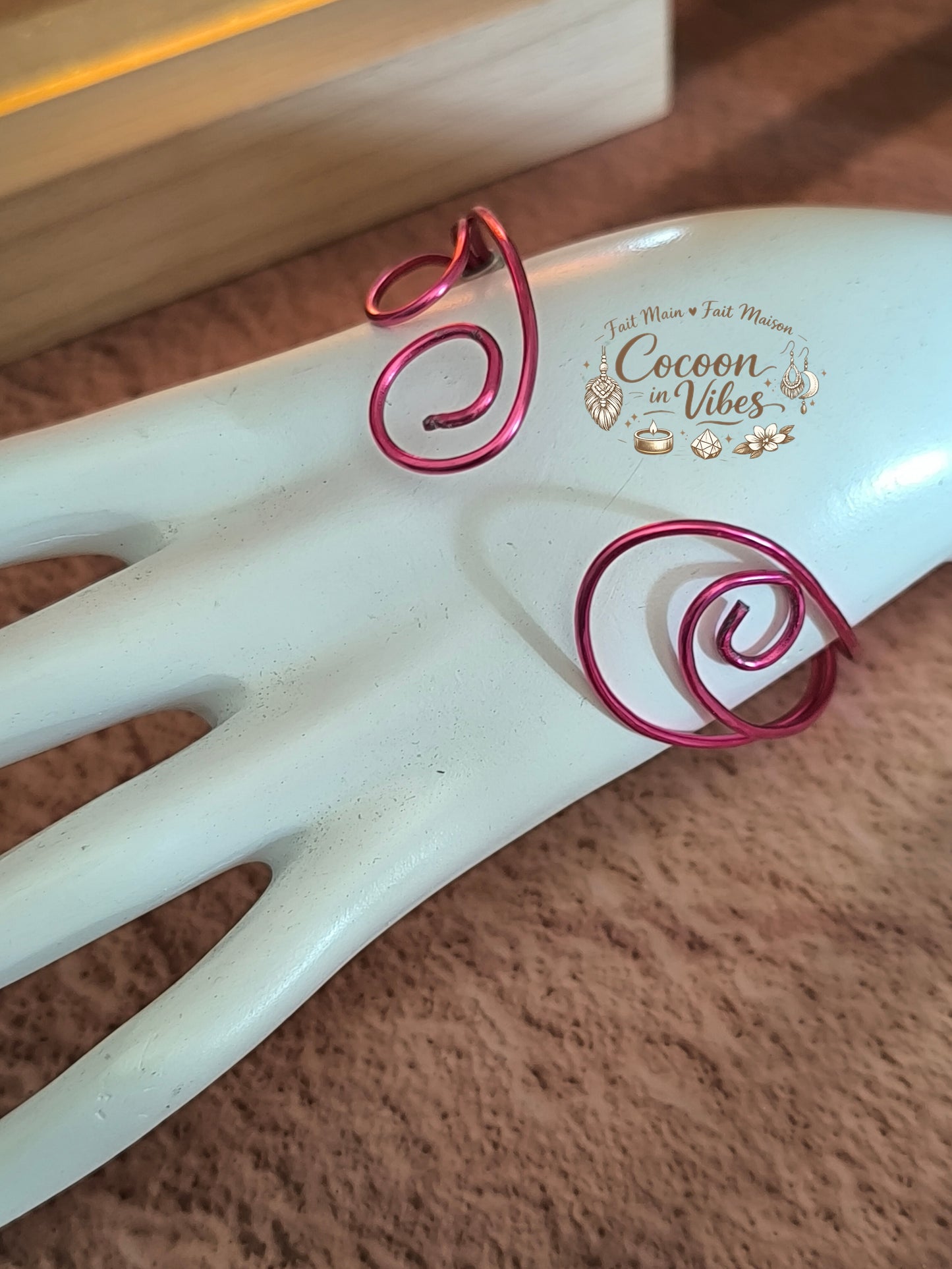 Bracelet Personnalisable Douce Spirale (Rose & Teintes au choix) – Collection Douce Spirale