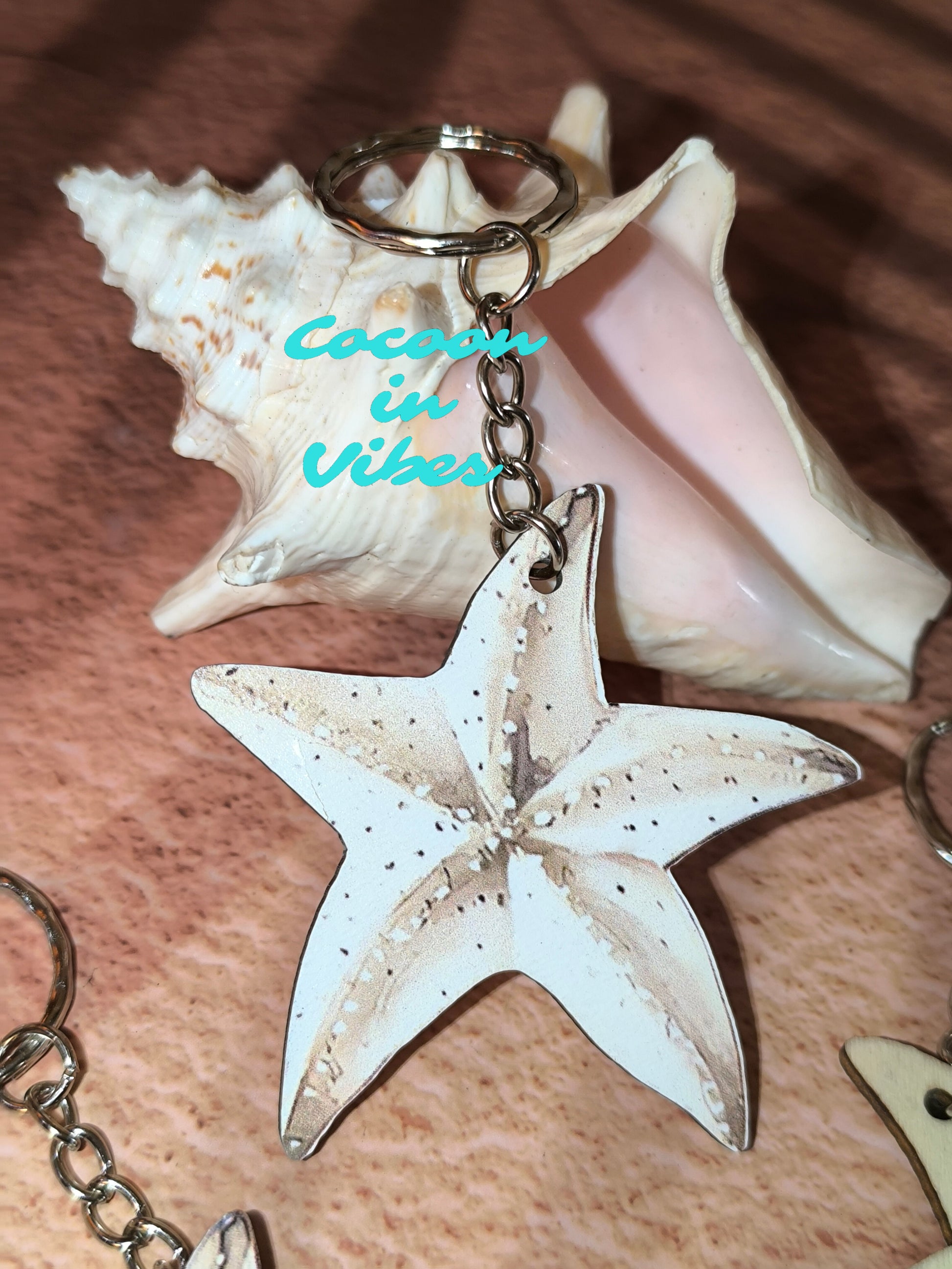 Porte-clé artisanal création Cocoon in Vibes – Étoile de Mer