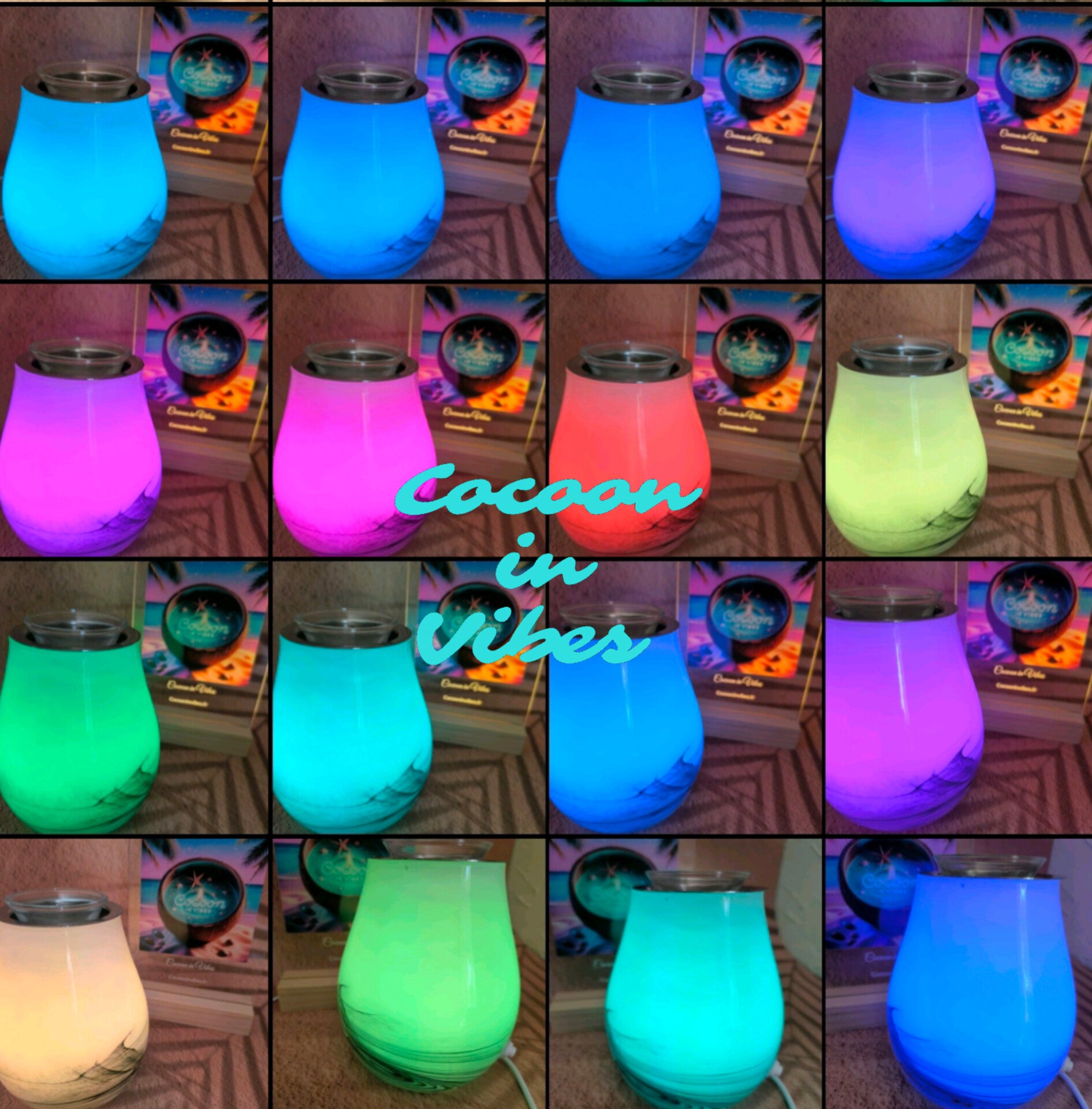 Lampe Diffuseur à chaleur douce avec changements de couleurs + 1 Sable Fondant 25ml Offert- Ambiance Cocooning et relaxante garantie