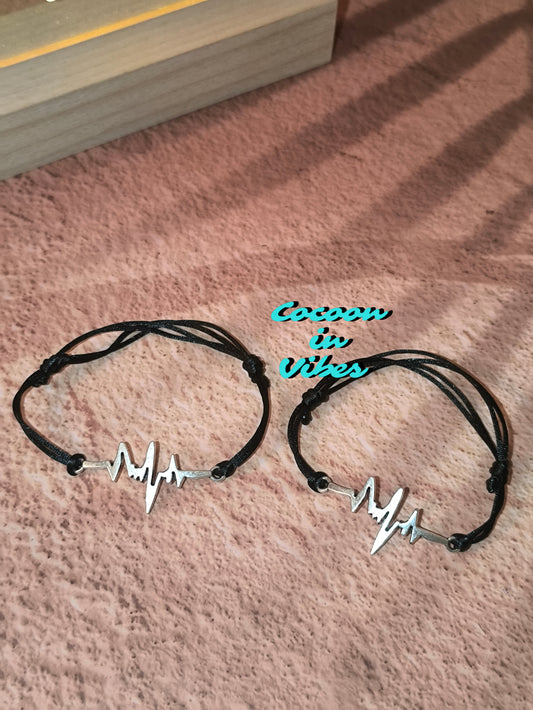 Bracelets de couple artisanaux – Battement de cœur, stylés et symboliques