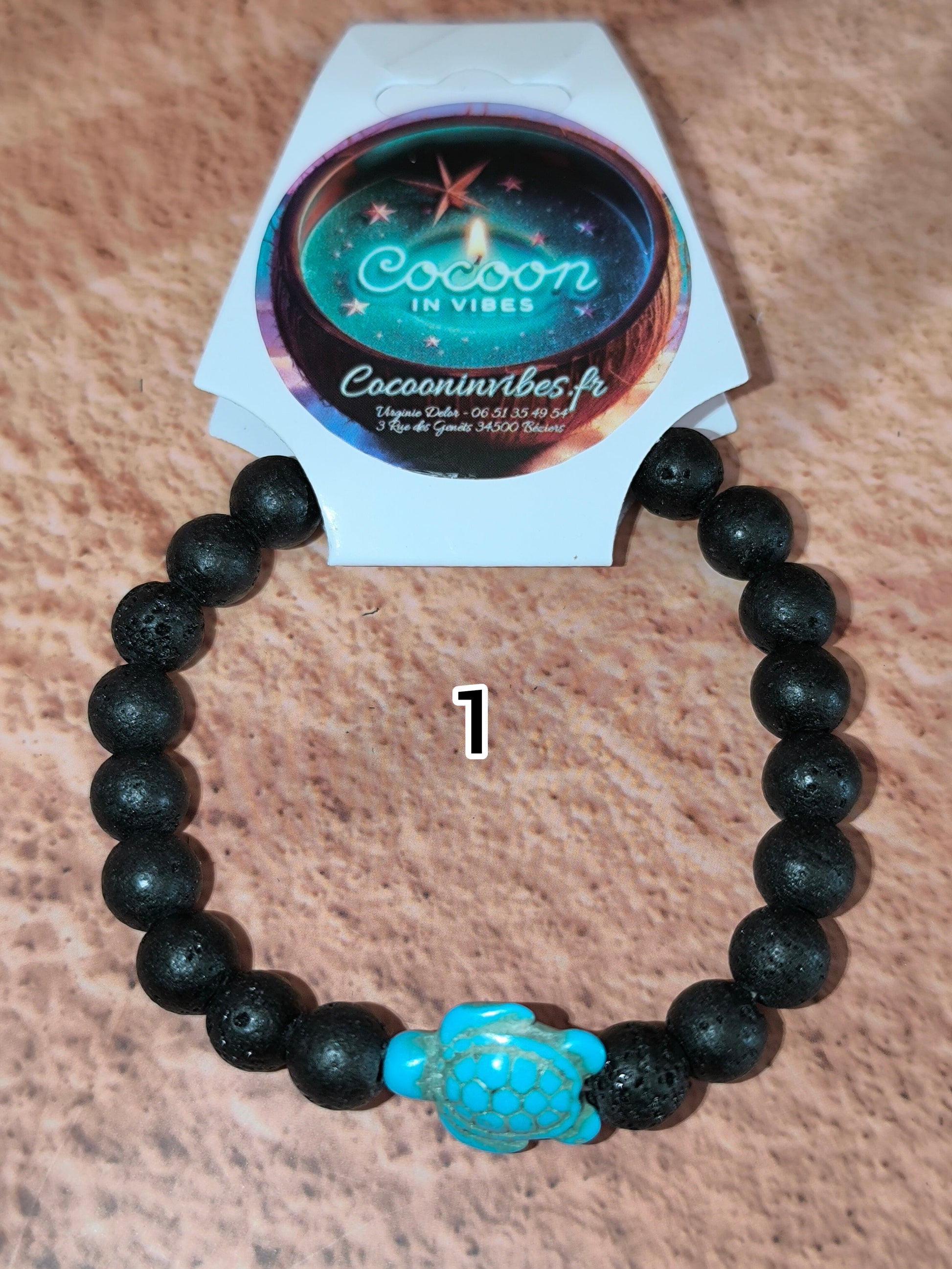 Bracelet pierres & Tortue turquoise