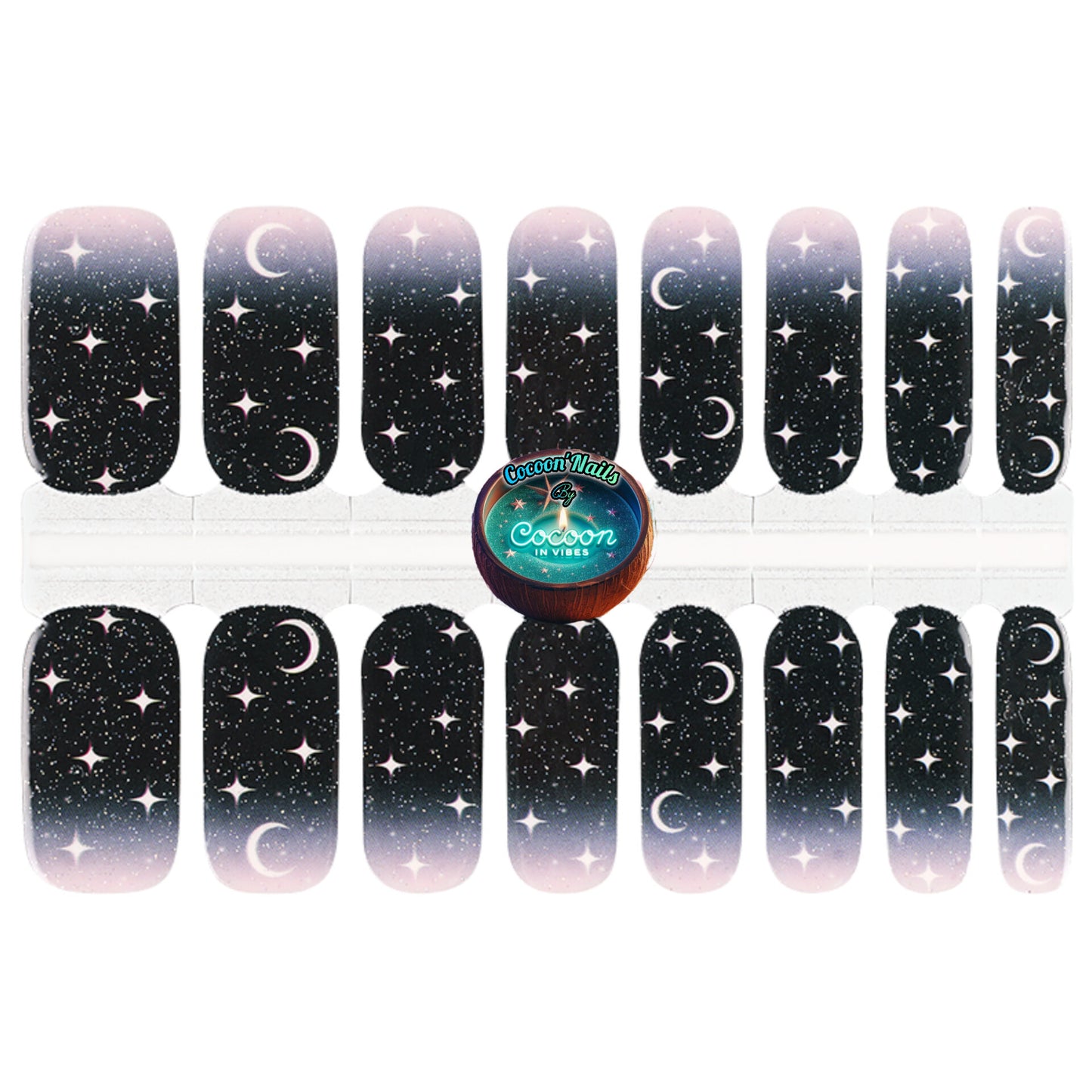 Cocoon’Nails – Cosmic Dreams : Plonge dans un dégradé céleste aux reflets étoilés…