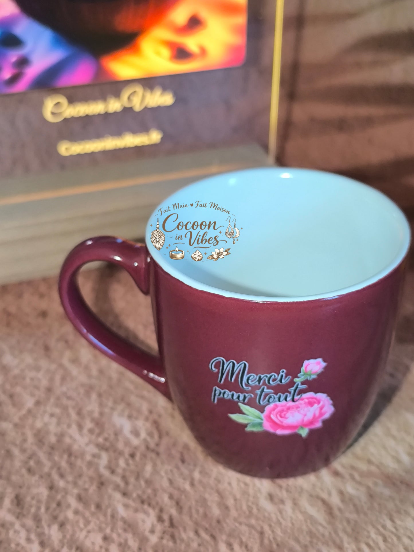 Tasse "Fête des Mères" Bordeaux – Pièce unique, création artisanale Cocoon in Vibes