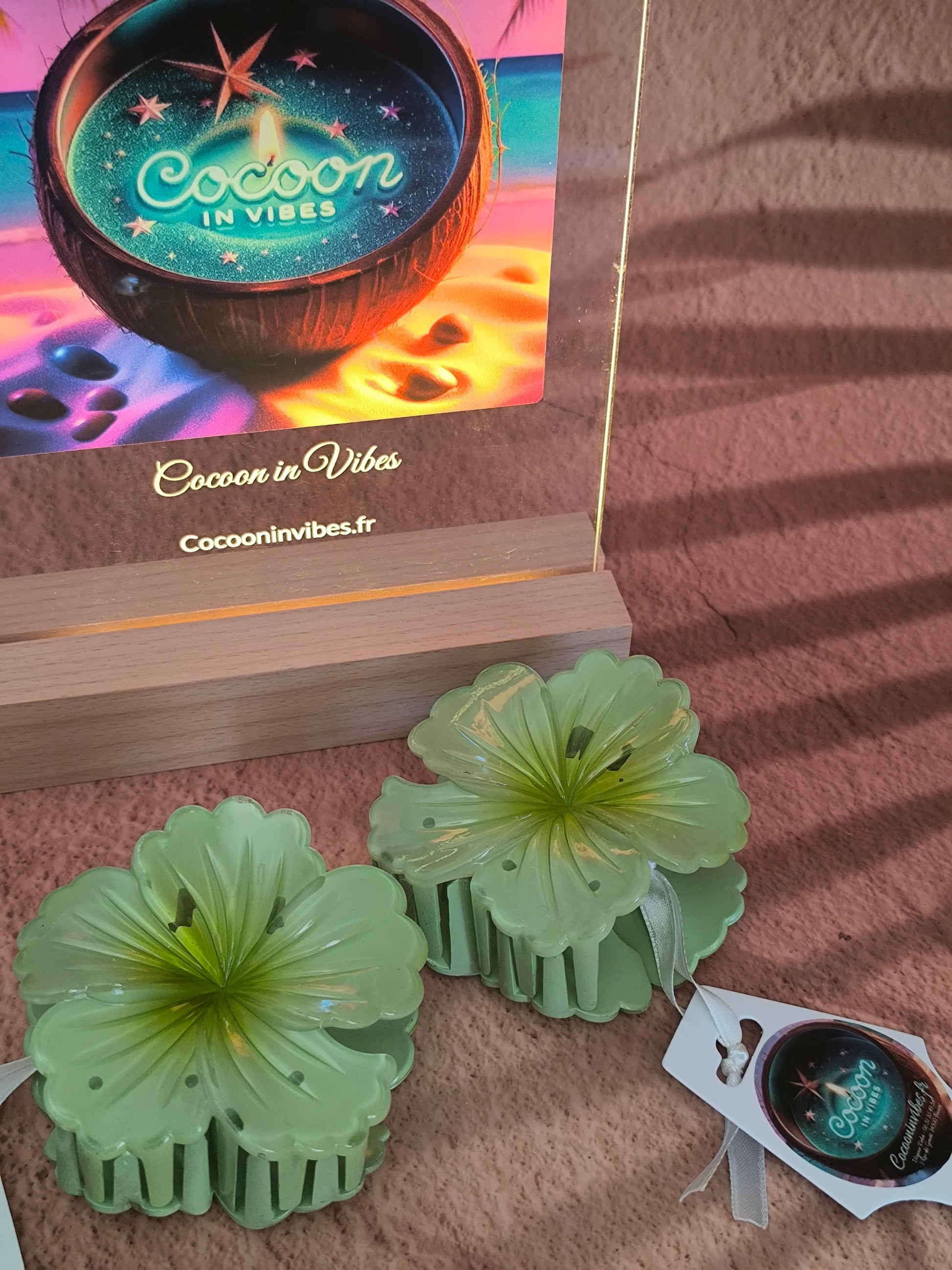 Pince à cheveux Hibiscus 8 cm ~ Vert Matcha Une fleur à croquer... aussi fraîche qu’un bol de thé japonais