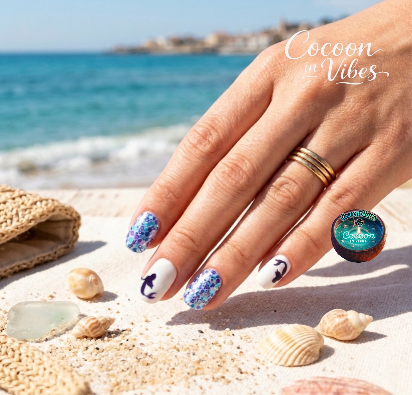 Cocoon’Nails Chant de la Mer – Vernis Autocollant Kit Complet