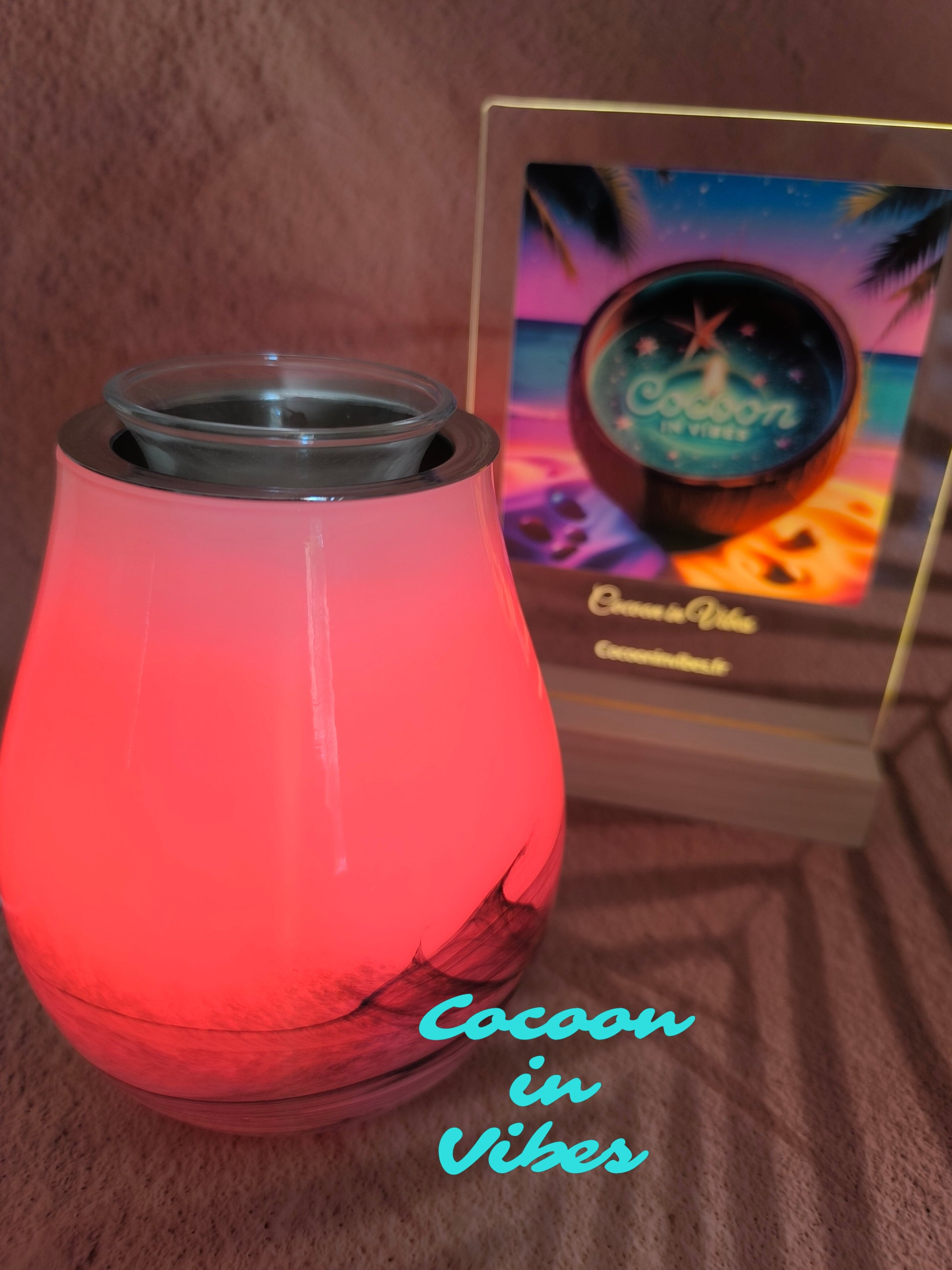 Lampe Diffuseur à chaleur douce avec changements de couleurs + 1 Sable Fondant 25ml Offert- Ambiance Cocooning et relaxante garantie