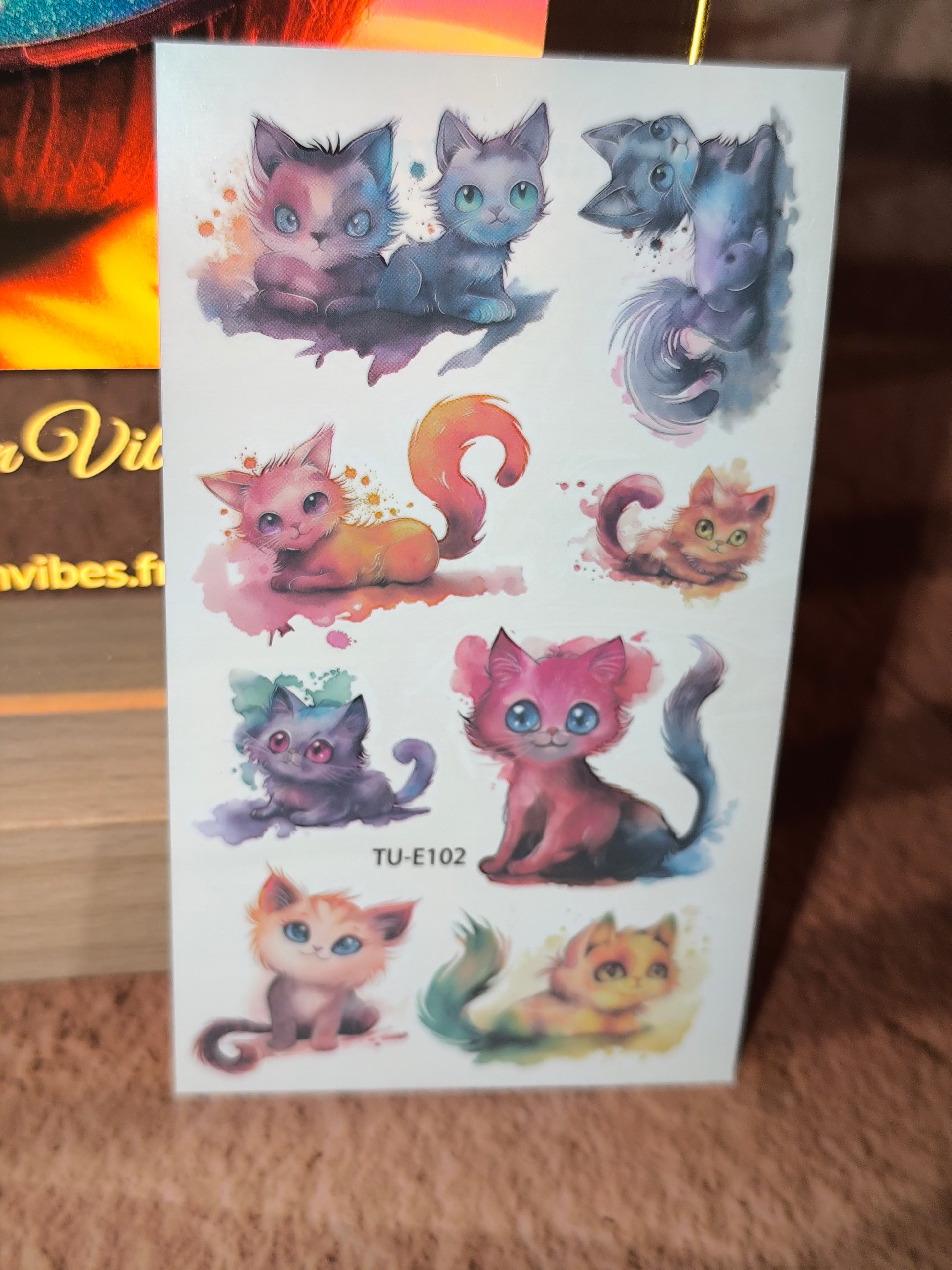 Tatouages Éphémères Aquarelle – Chats & Chiens tout en douceur